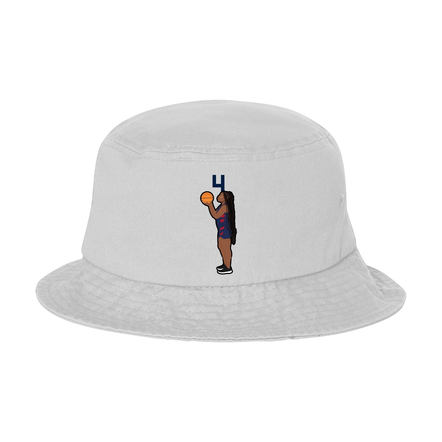 Bucket Cap — Number Top in White