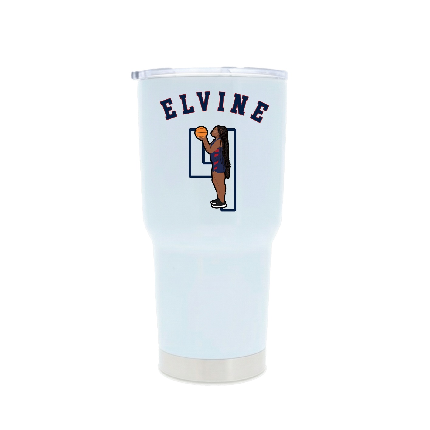 30oz Stainless Steel Tumbler — Shirsey Arch in White