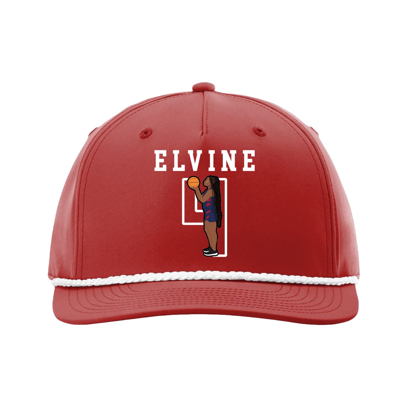 Five-Panel Classic Rope Cap — Shirsey in Red