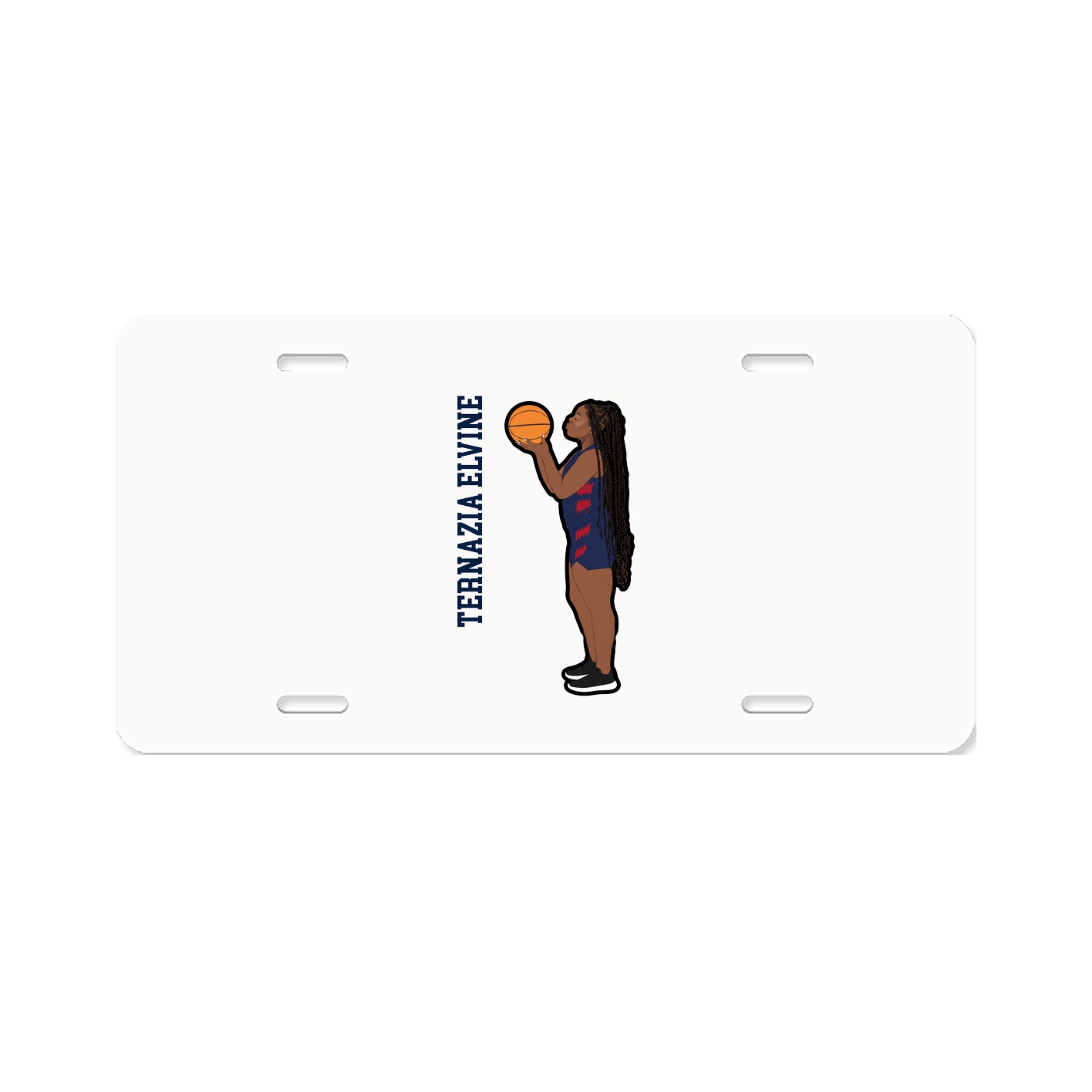 License Plate — Name Vertical in Classic