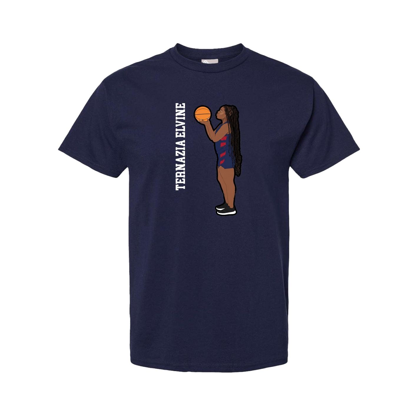 Youth Tee — Name Vertical in Navy