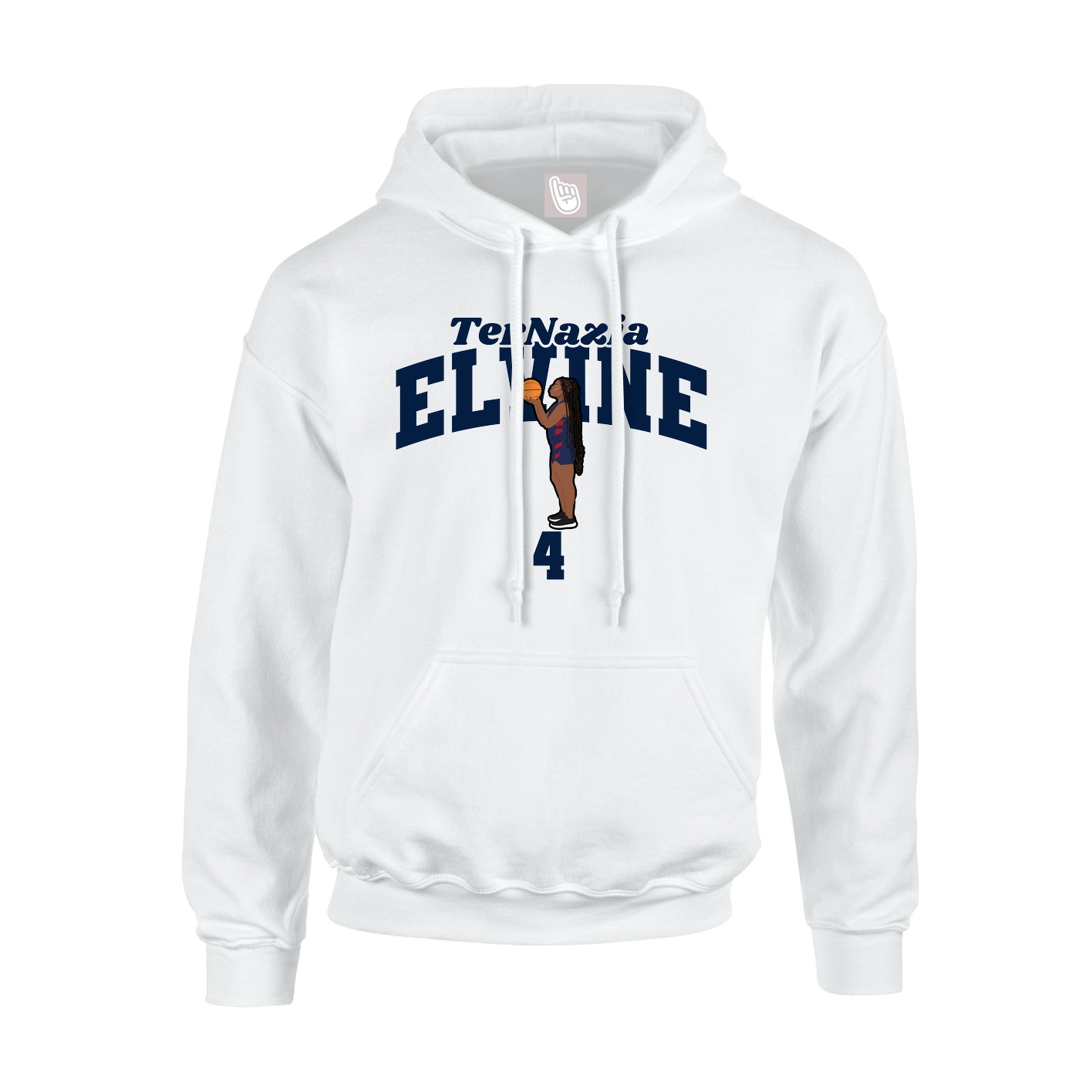 Hoodie — Signature Arch in White