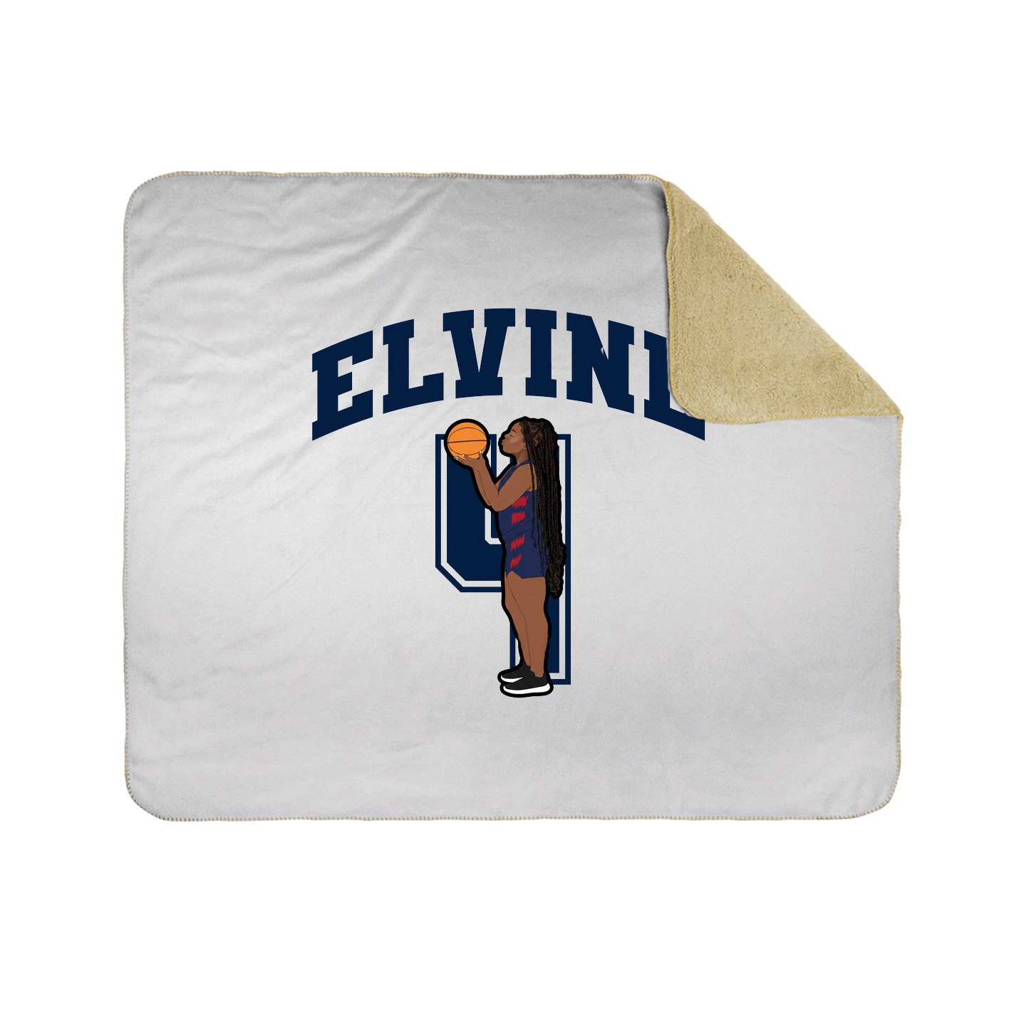 Throw Blanket — Number in White
