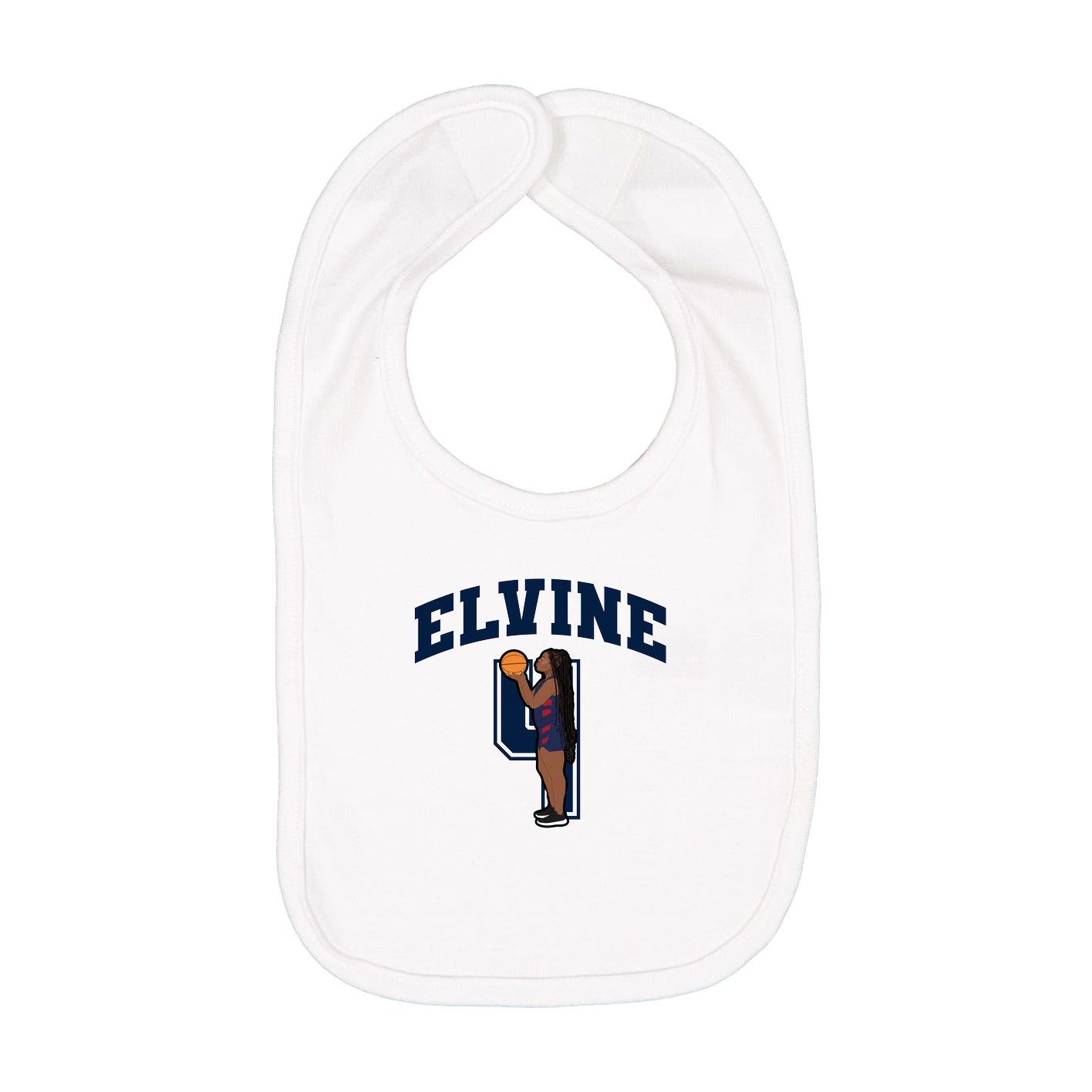Infant Bib — Number in White