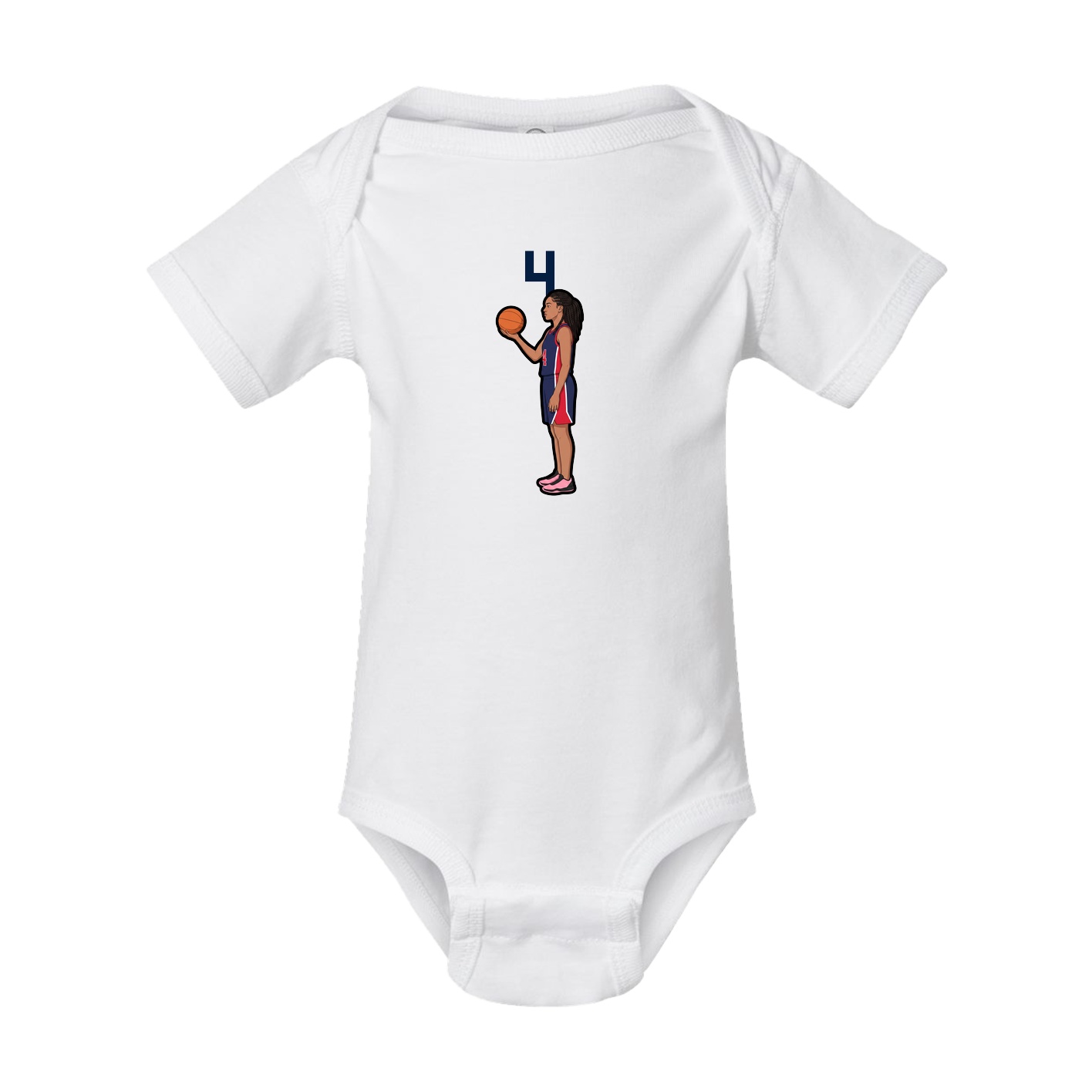 Baby Onesie — Number Top in White