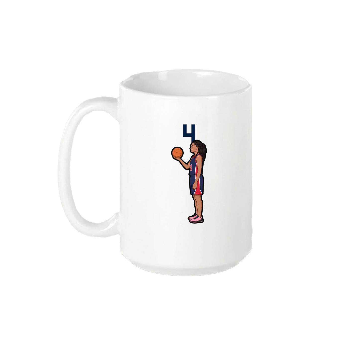 15oz Coffee Mug — Number Top in White