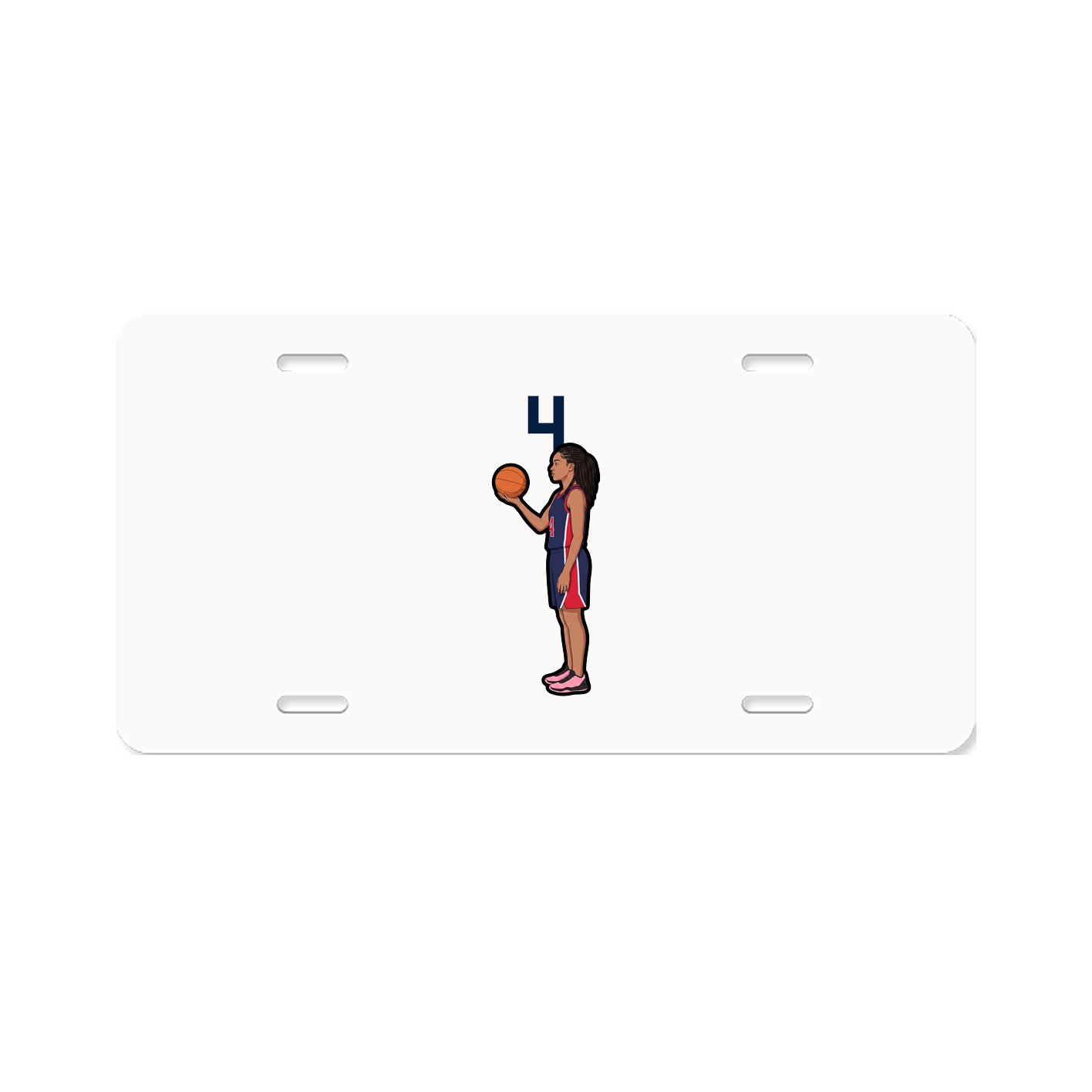 License Plate — Number Top in Classic