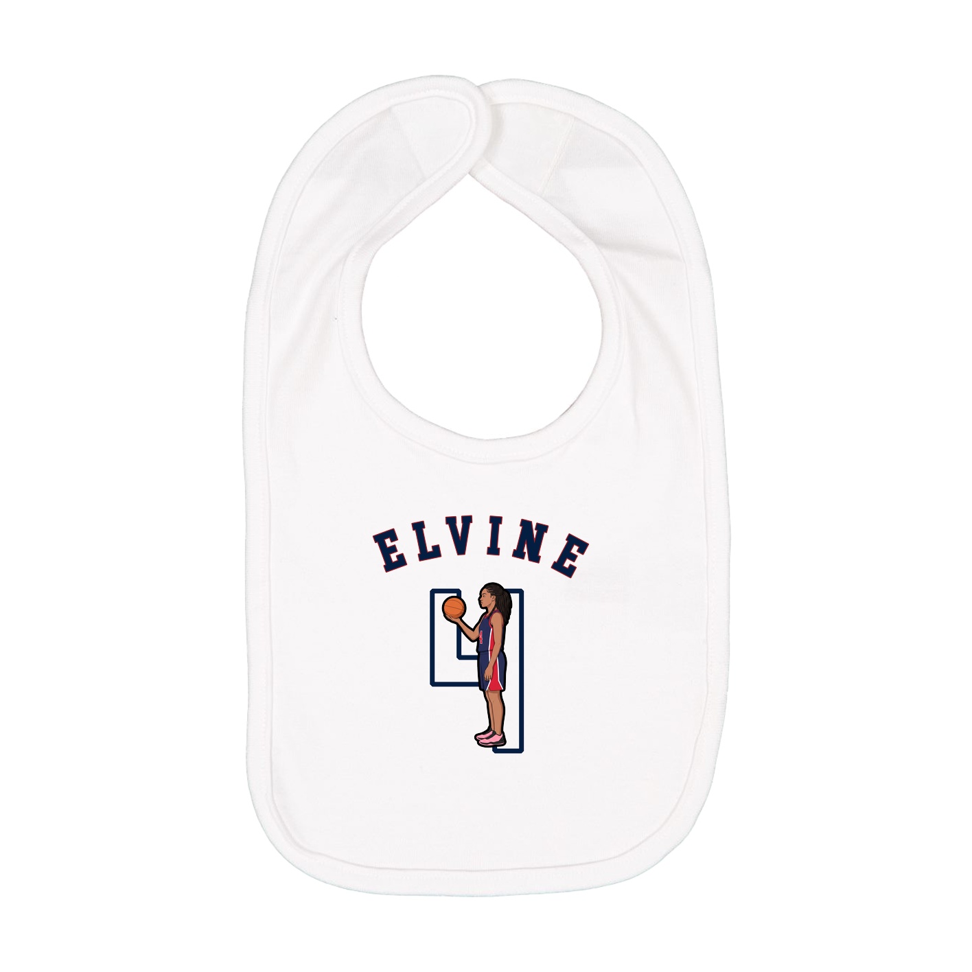 Infant Bib — Shirsey Arch in White