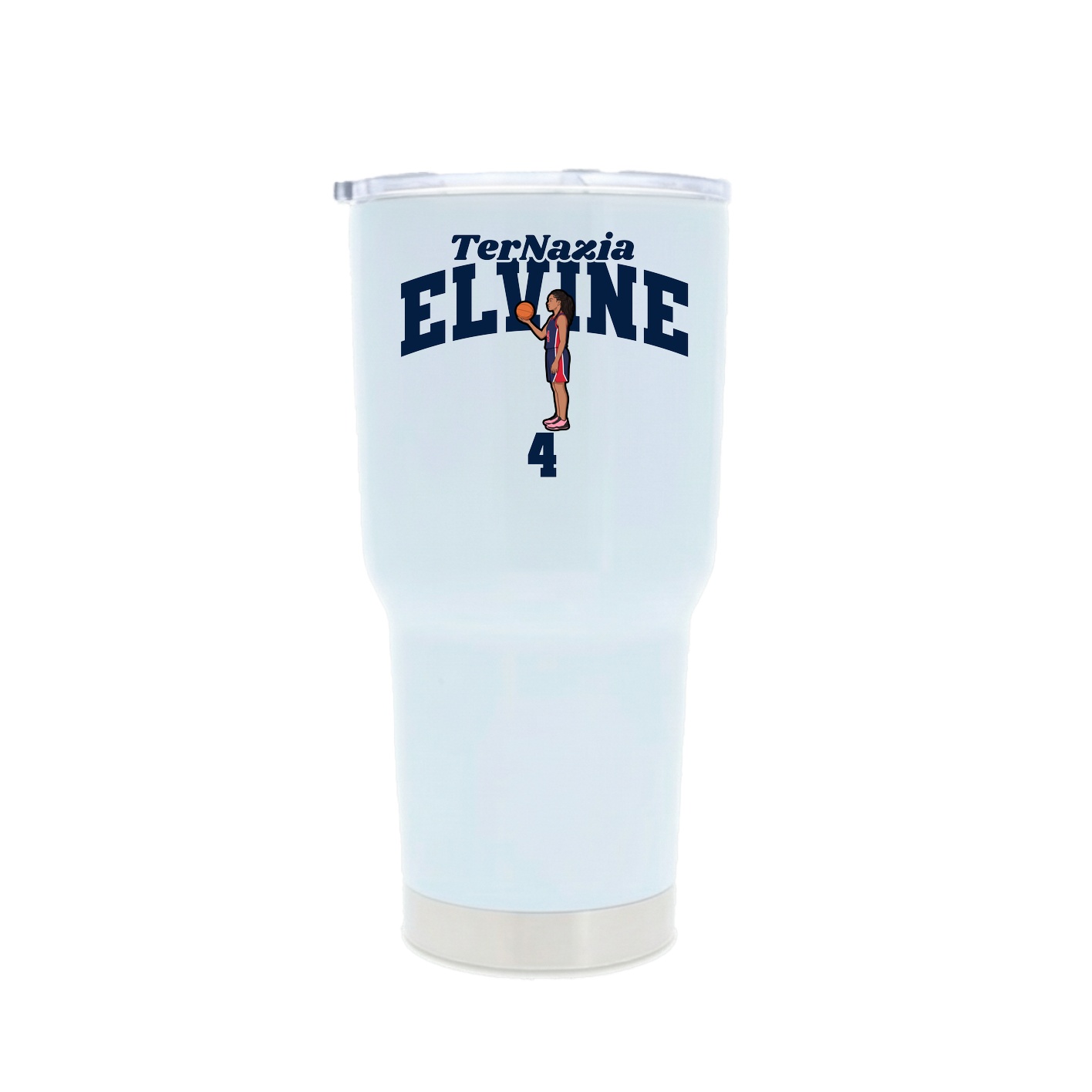 30oz Stainless Steel Tumbler — Signature Arch in White
