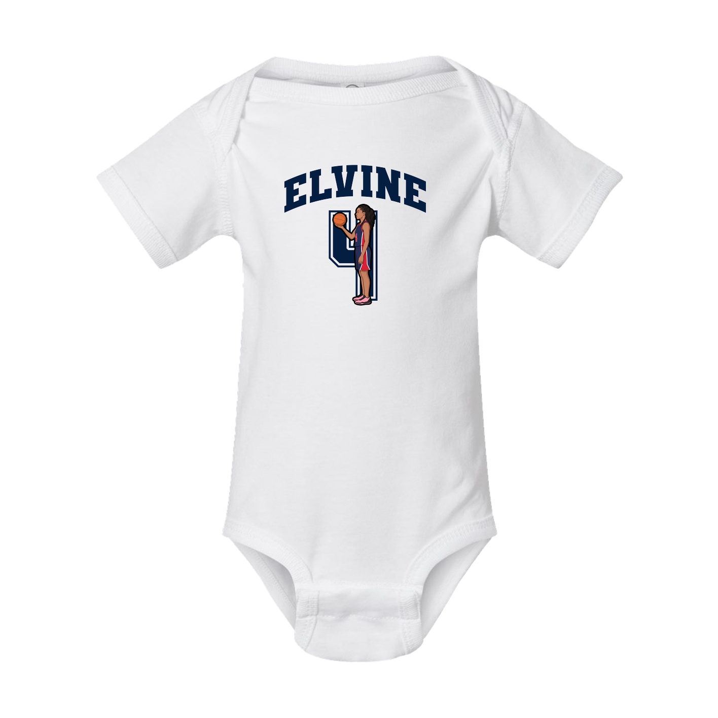 Baby Onesie — Number in White