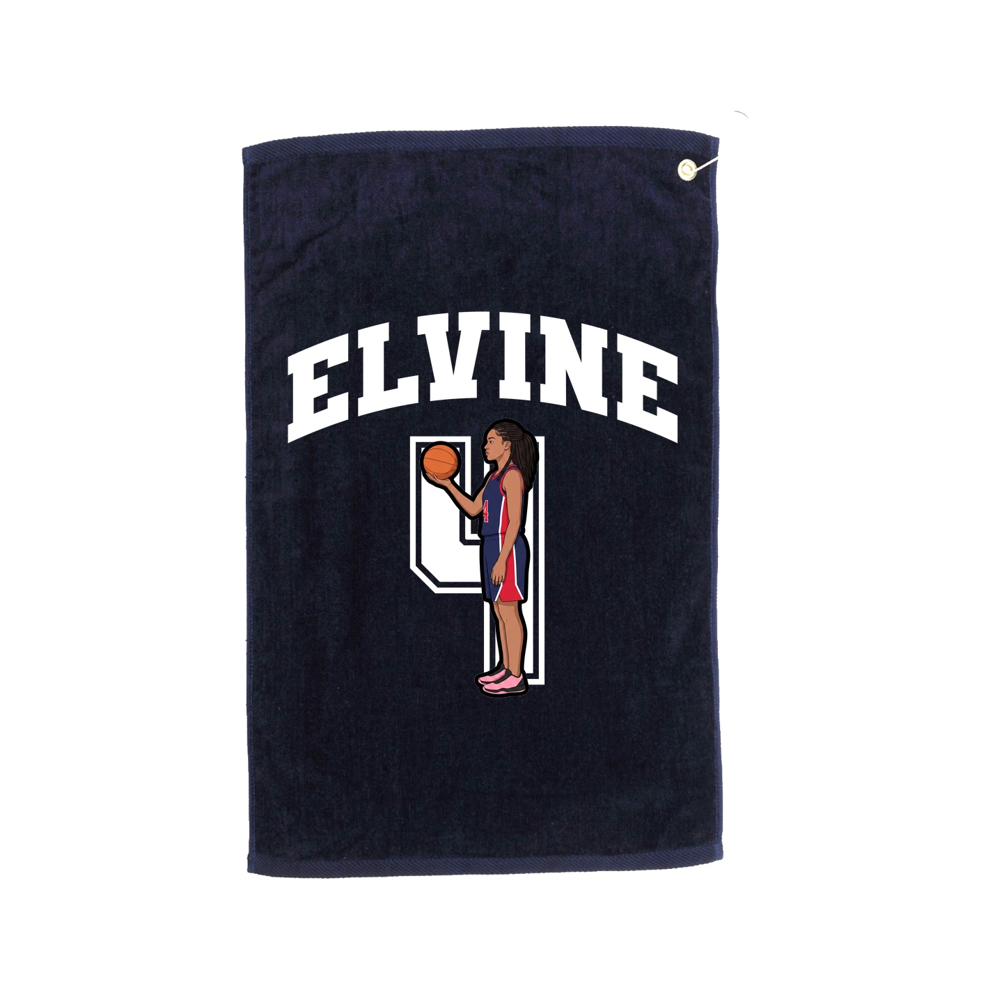 Golf Towel — Number in Navy