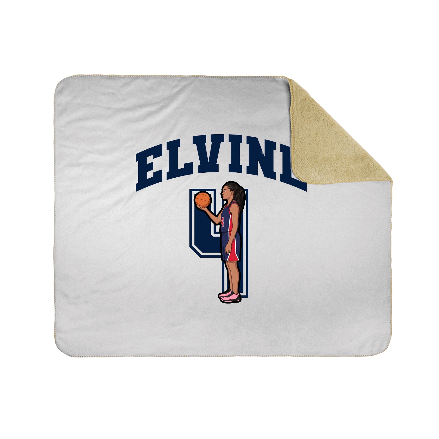 Throw Blanket — Number in White