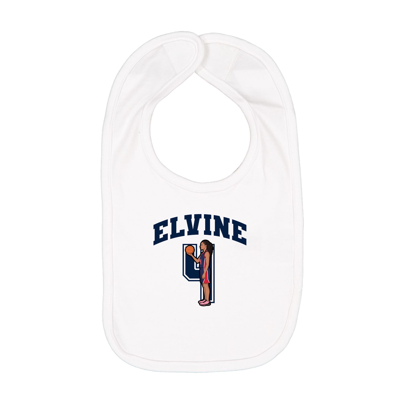 Infant Bib — Number in White