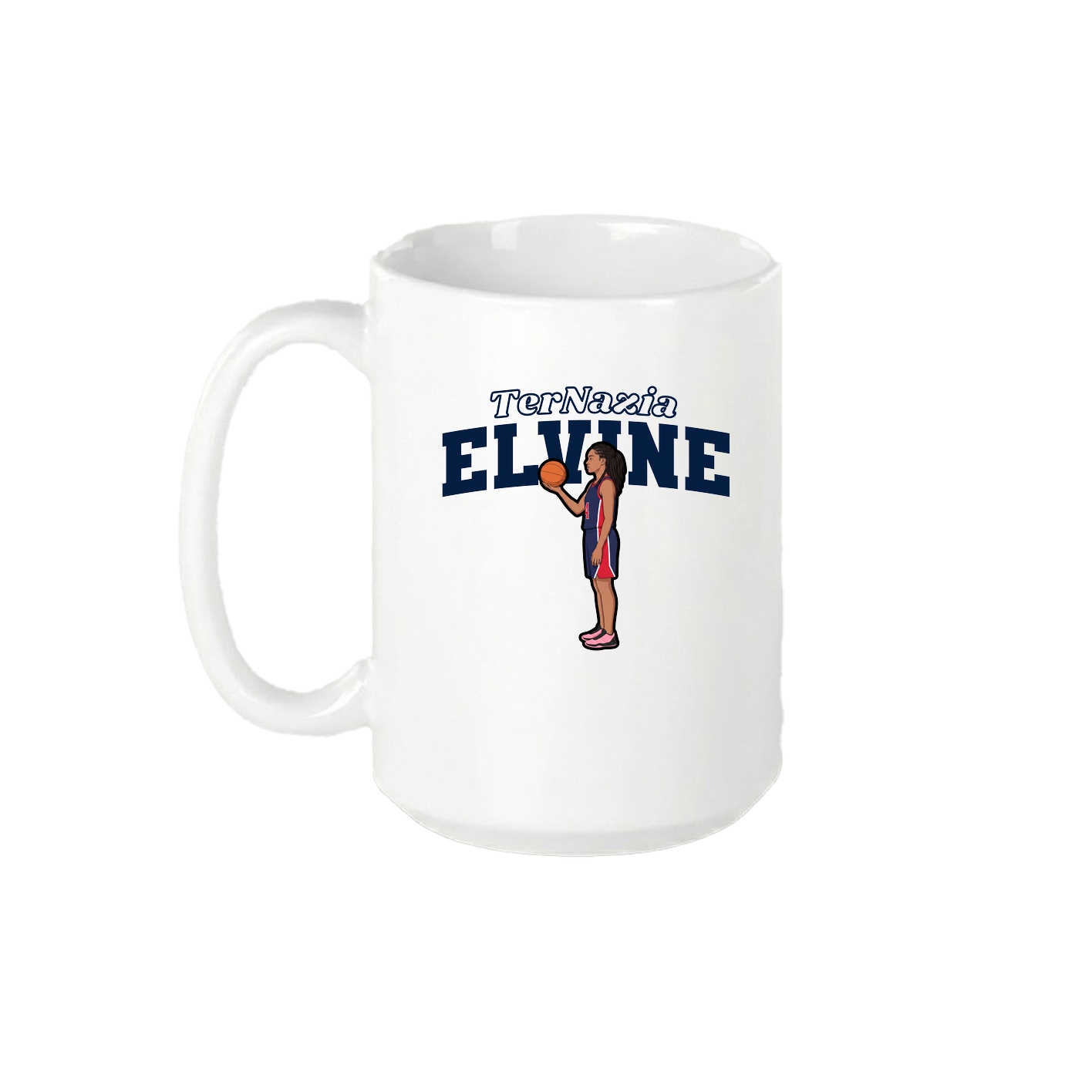 15oz Coffee Mug — Name Arch in White