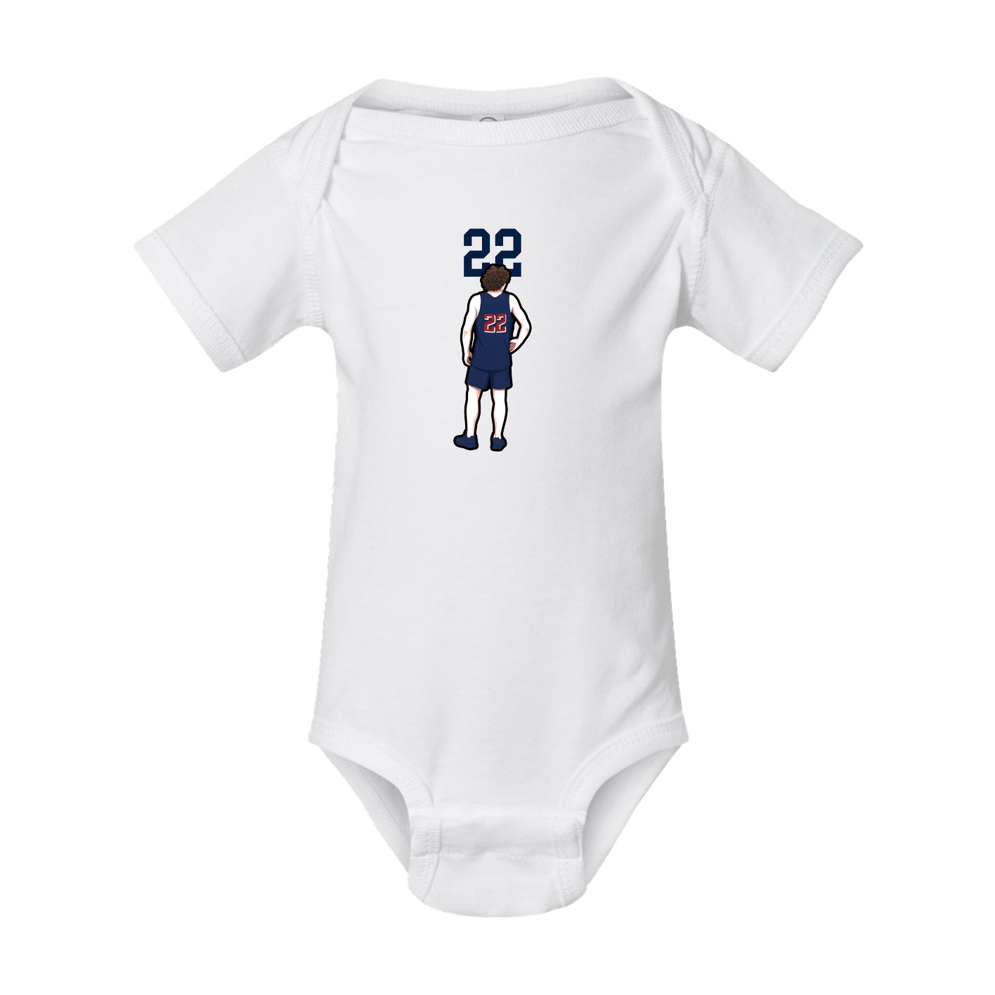 Baby Onesie — Number Top in White
