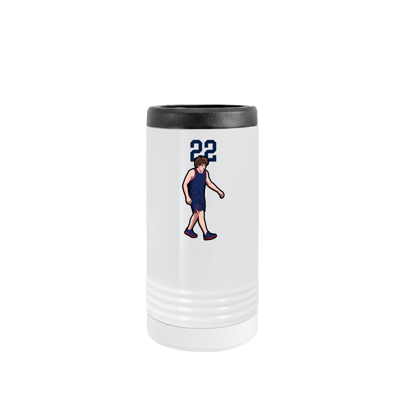 Slim Beverage Holder — Number Top in White