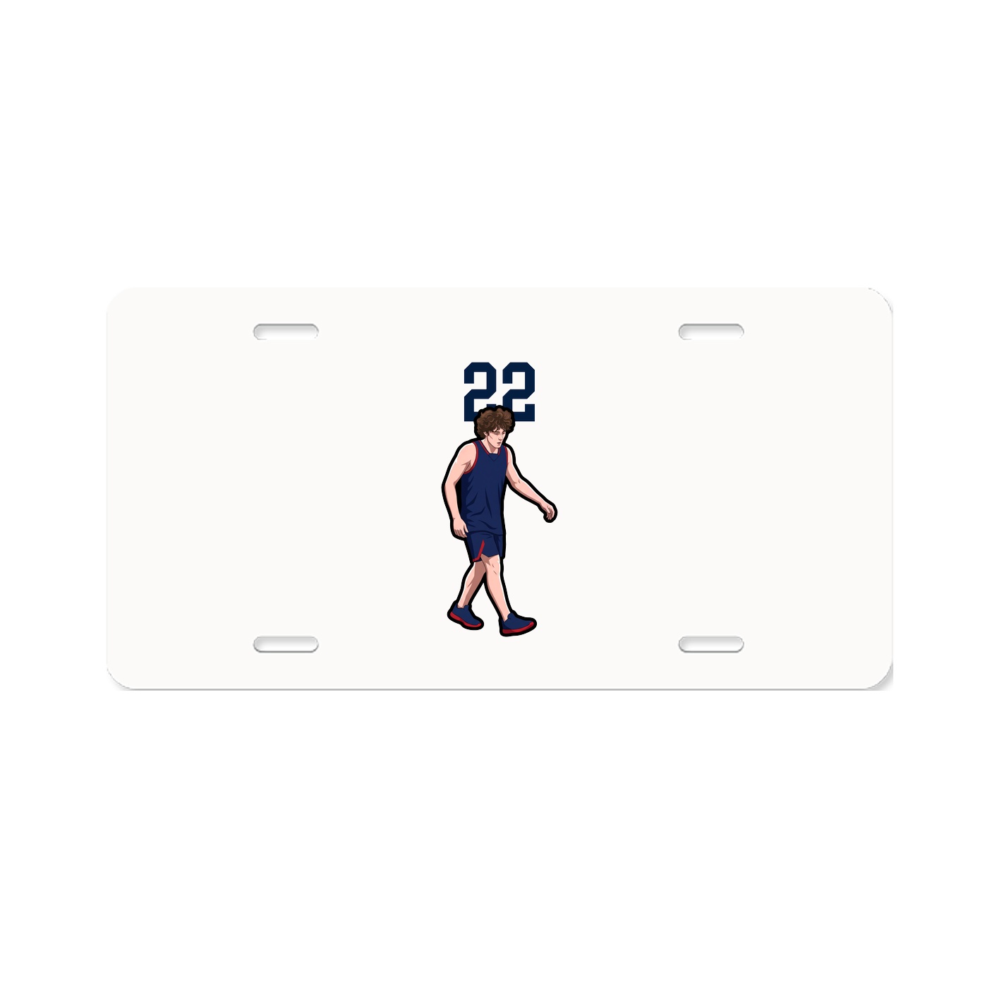 License Plate — Number Top in Classic