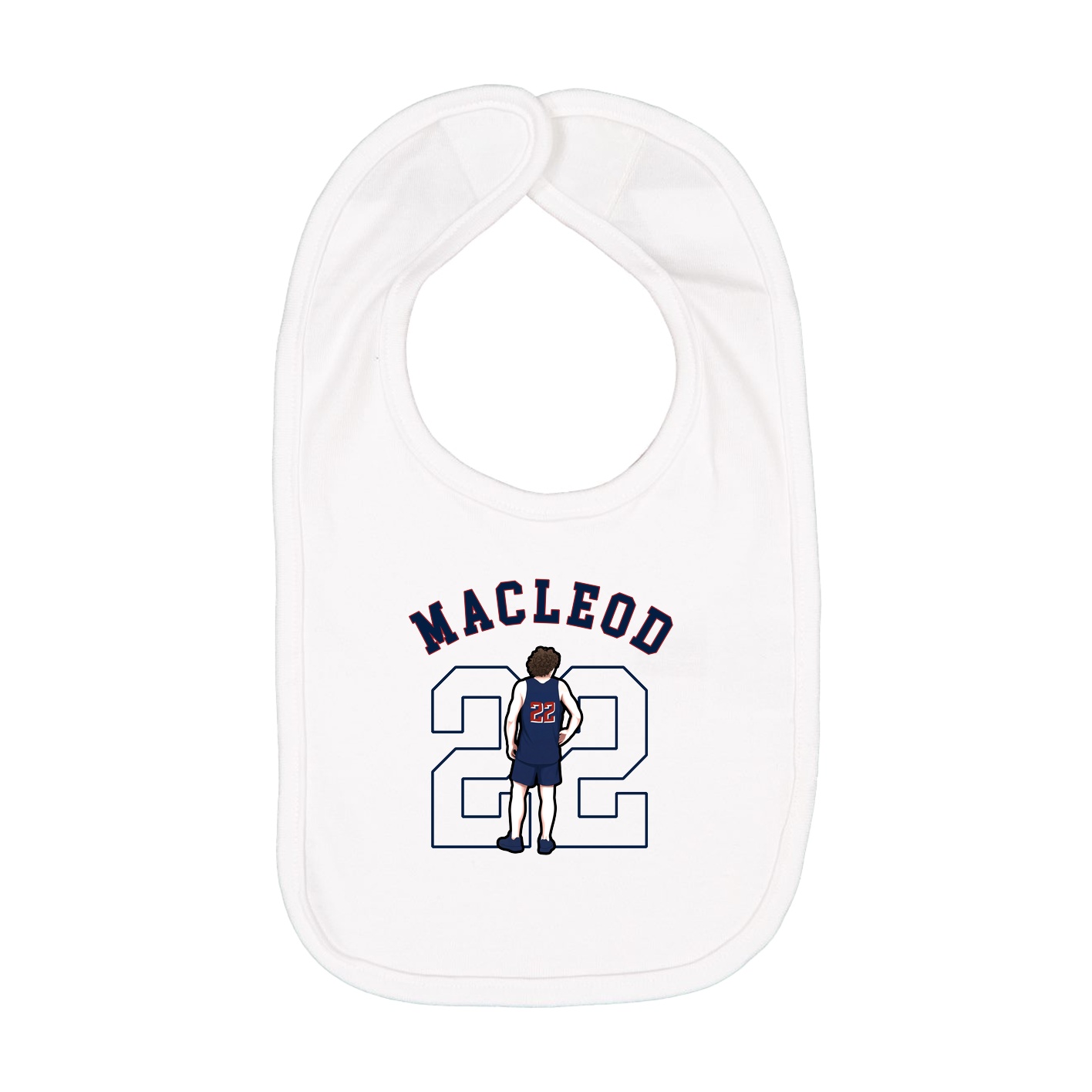 Infant Bib — Shirsey Arch in White