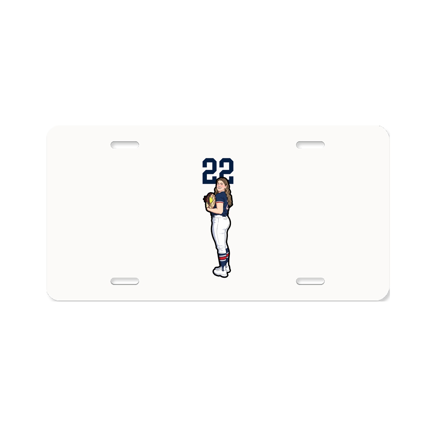 License Plate — Number Top in Classic