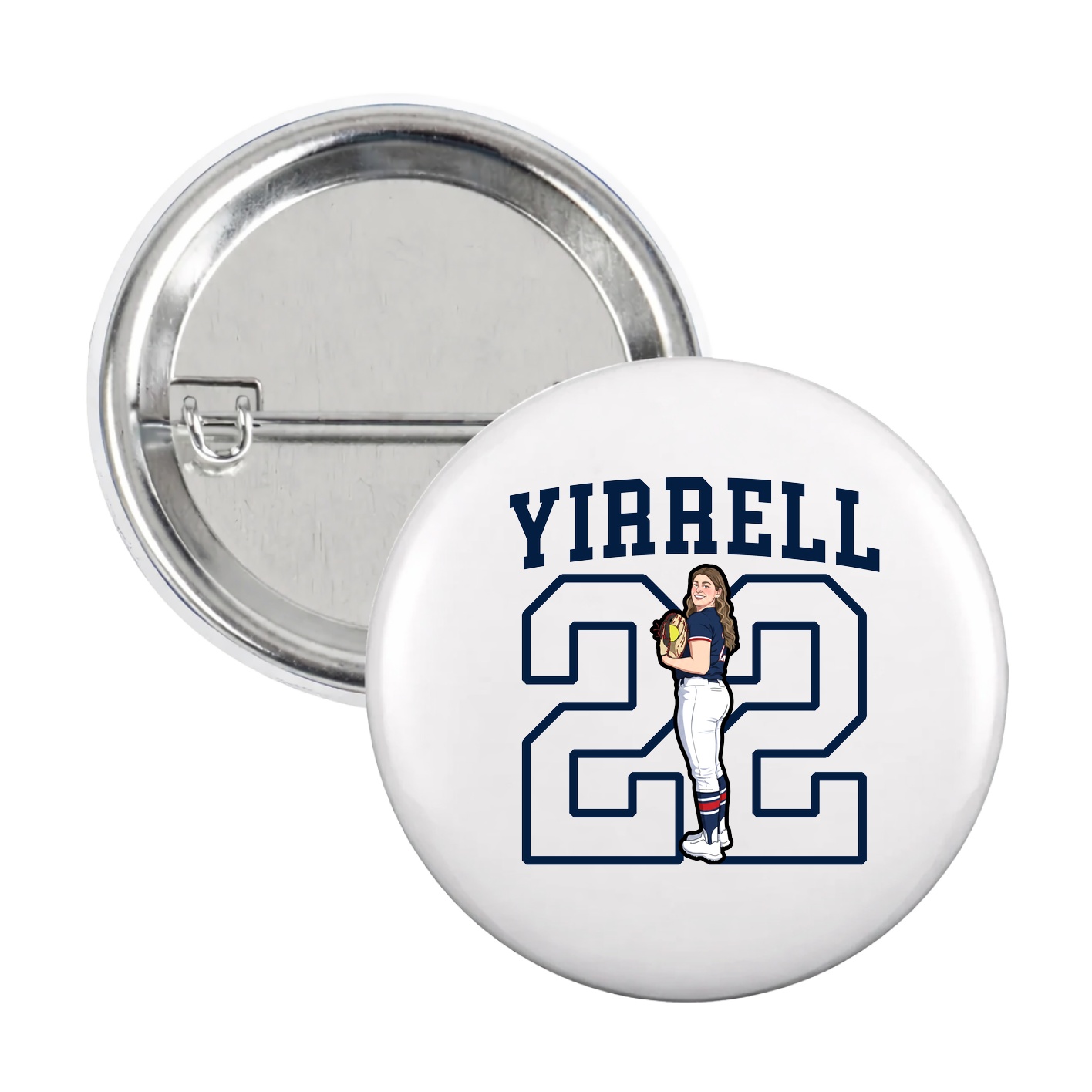 Game Day Button — Shirsey in White
