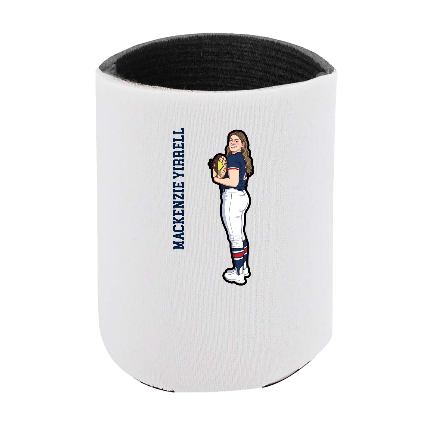 Can Holder — Name Vertical in White