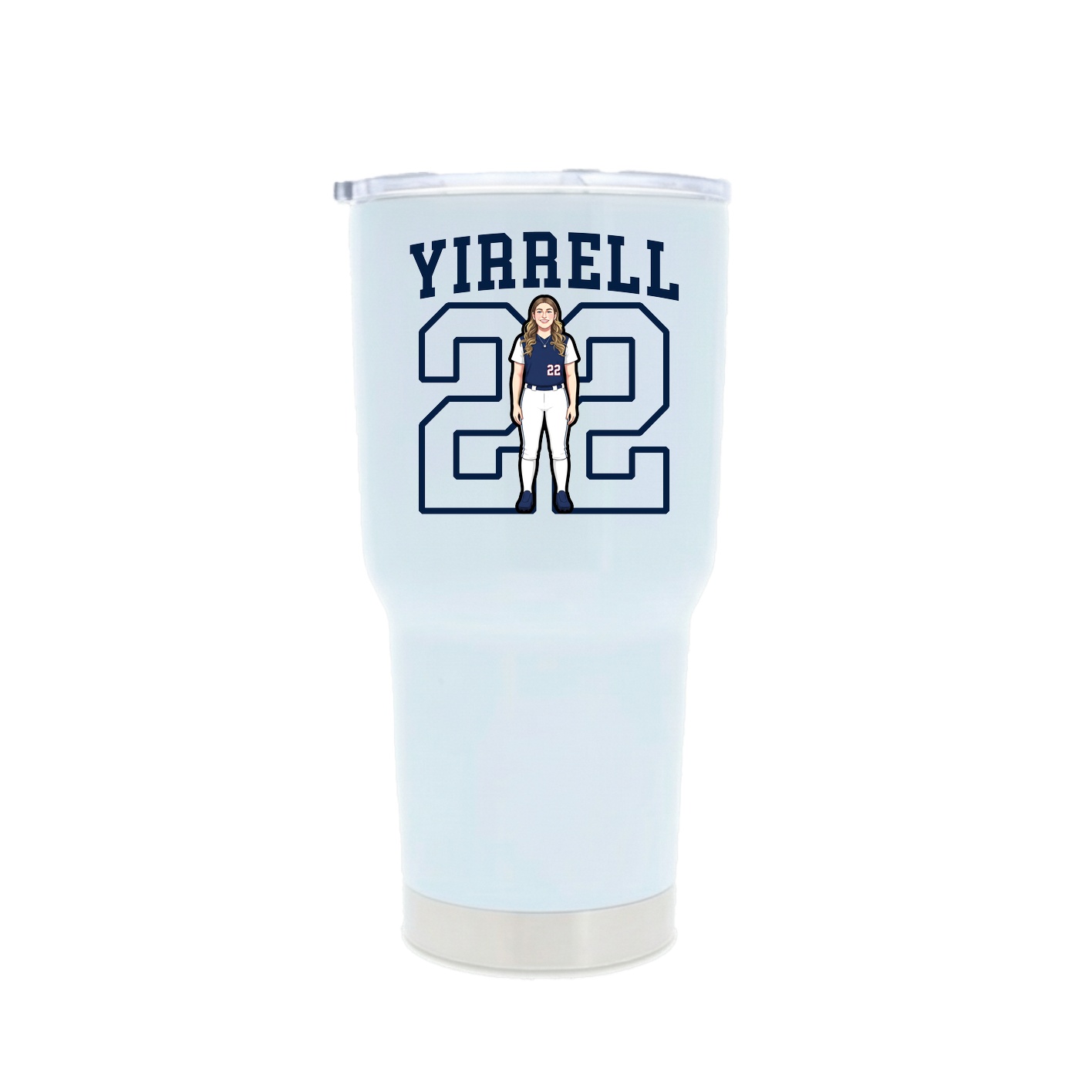 30oz Stainless Steel Tumbler — Shirsey in White