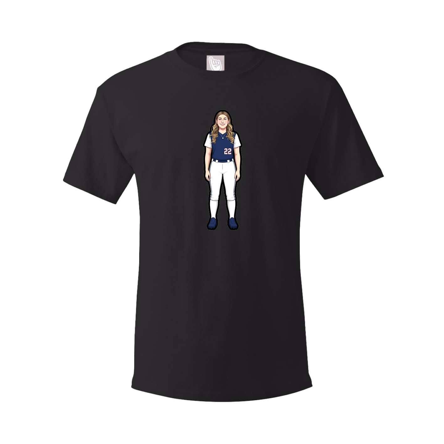 Youth Tee — Name Vertical in Black