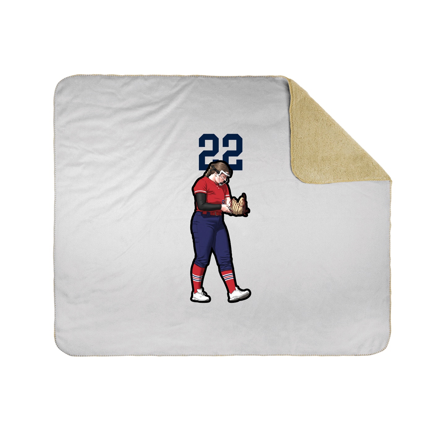 Throw Blanket — Number Top in White