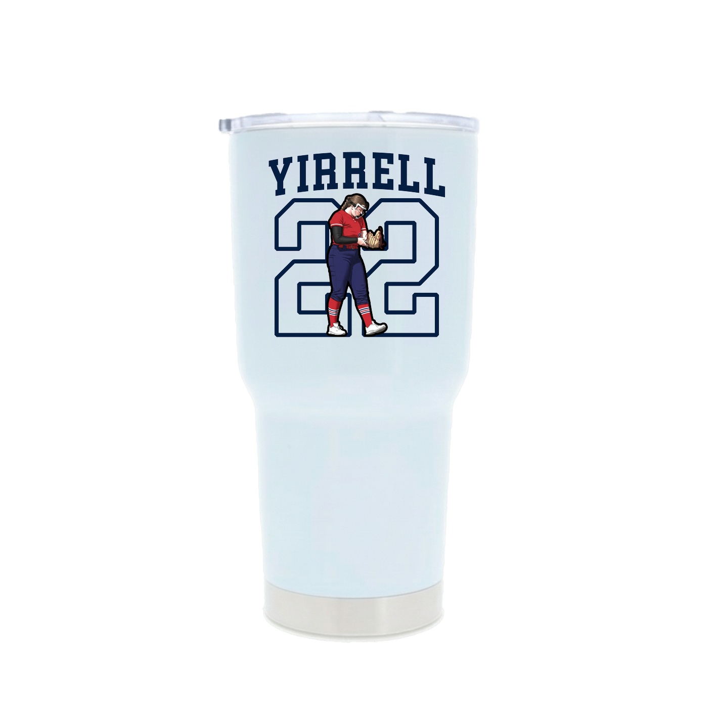 30oz Stainless Steel Tumbler — Shirsey in White