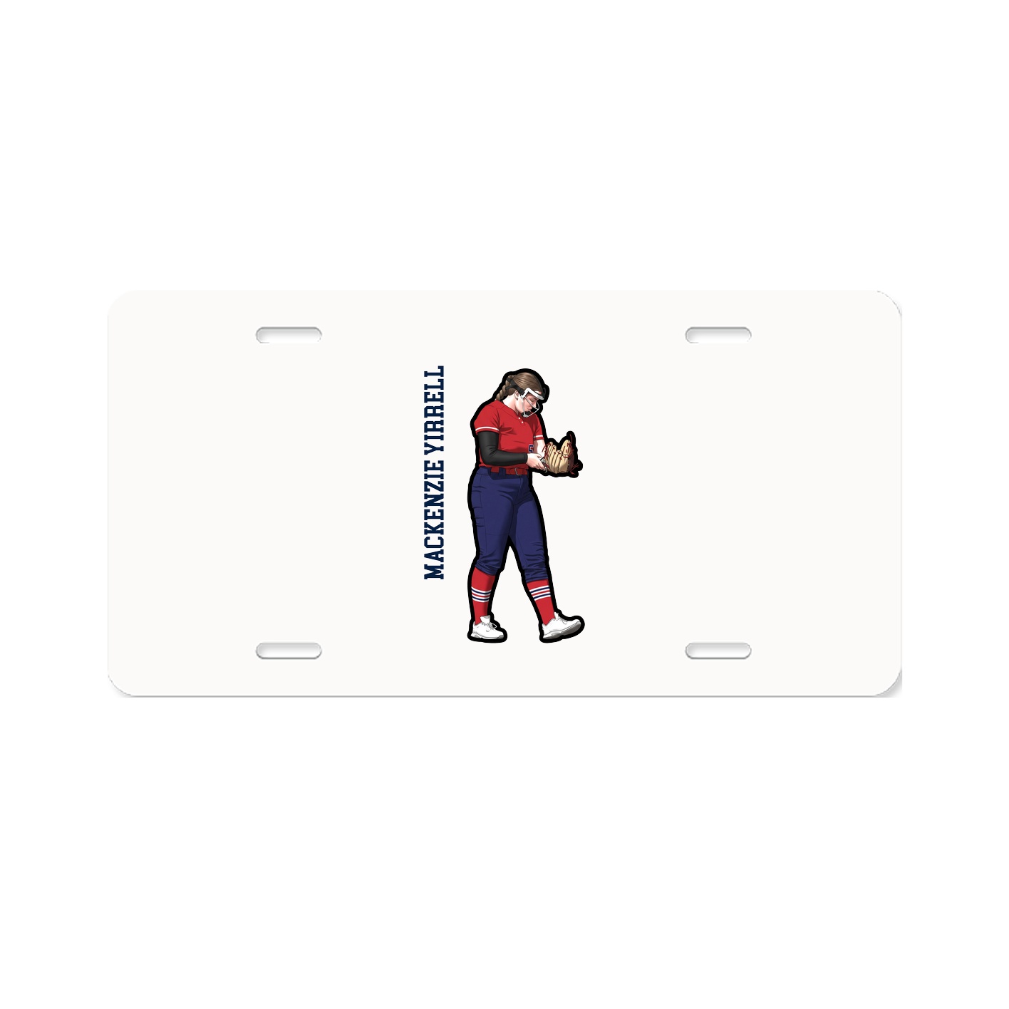 License Plate — Name Vertical in Classic