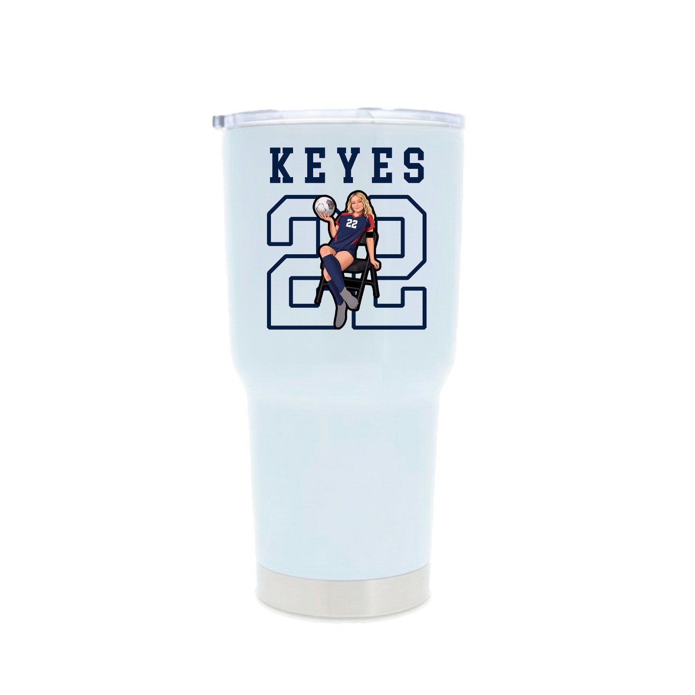 30oz Stainless Steel Tumbler — Shirsey in White