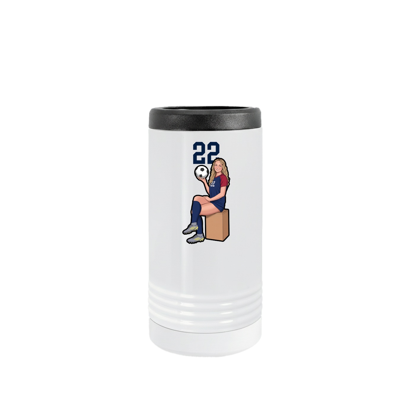 Slim Beverage Holder — Number Top in White