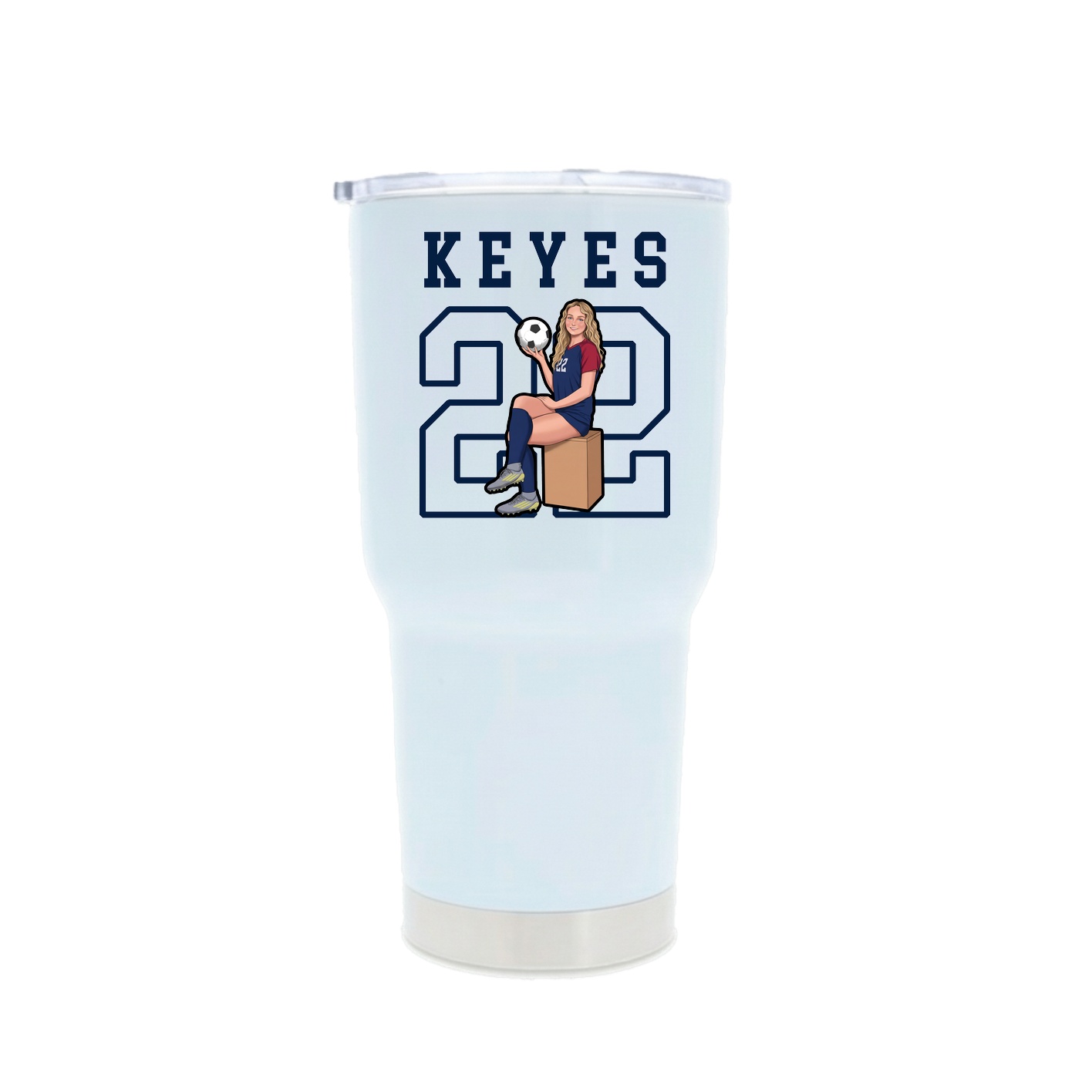 30oz Stainless Steel Tumbler — Shirsey in White