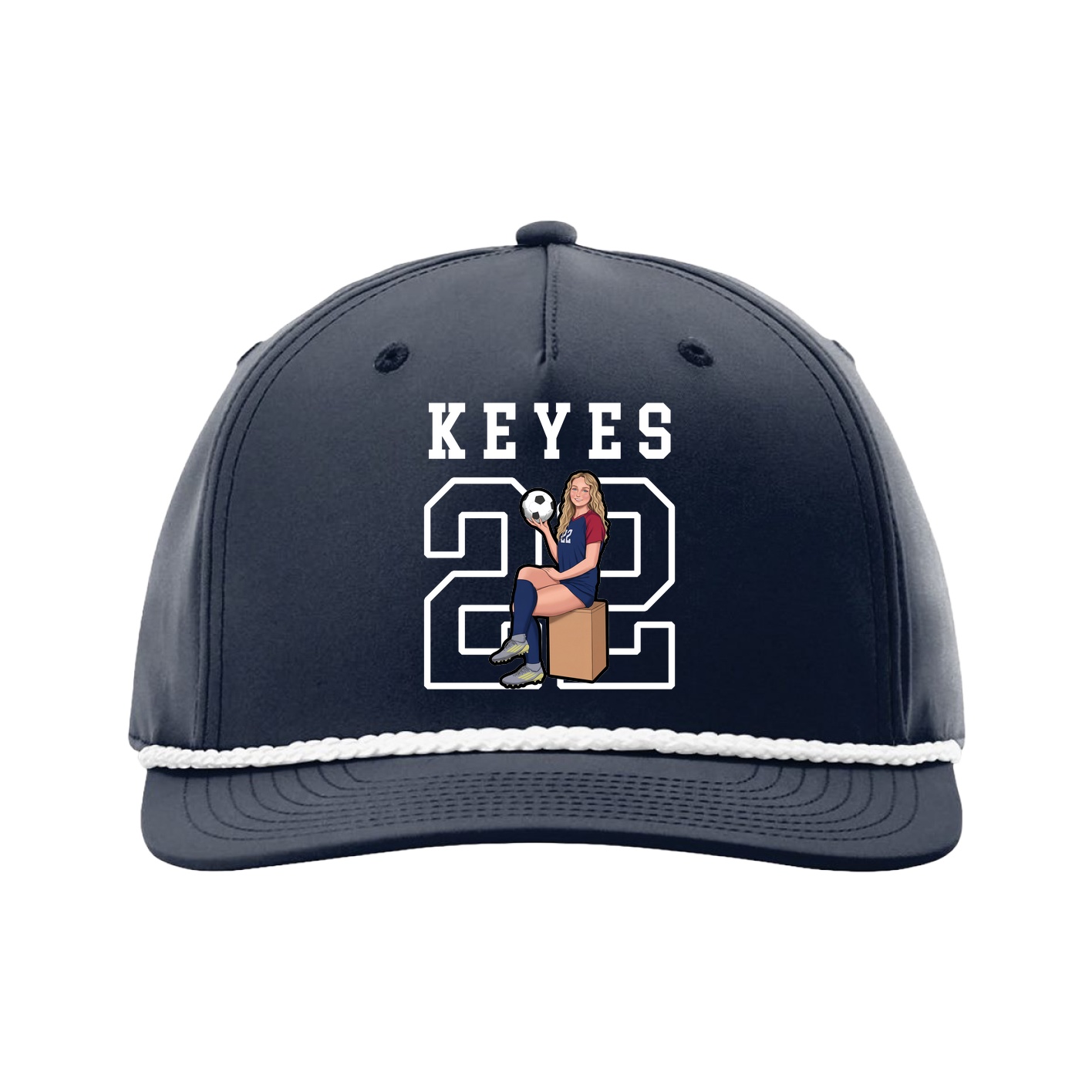 Five-Panel Classic Rope Cap — Shirsey in Navy