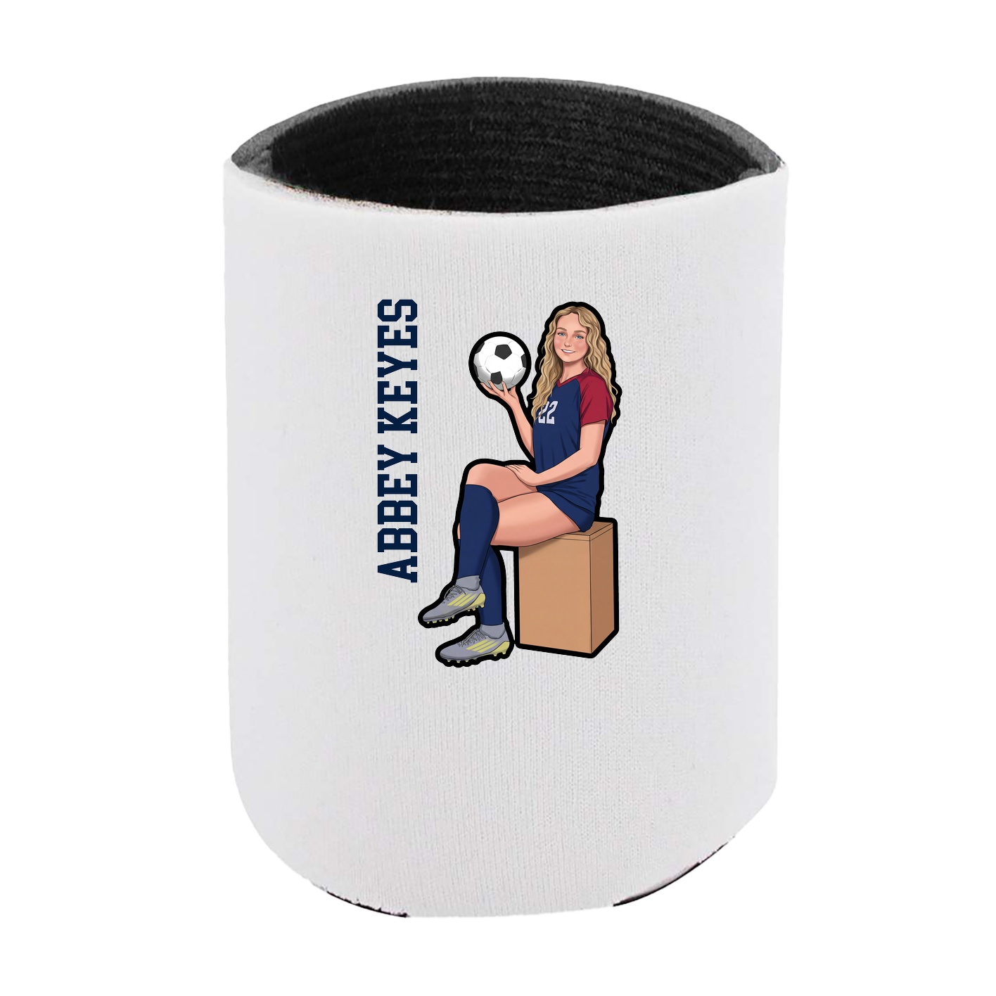 Can Holder — Name Vertical in White