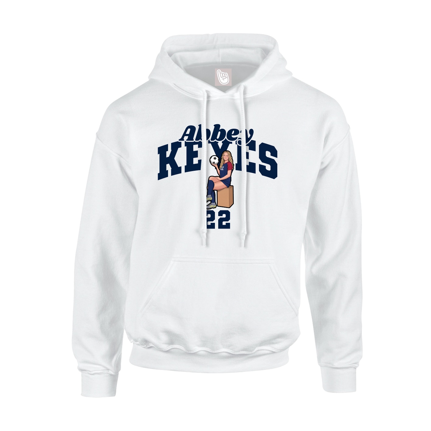 Hoodie — Signature Arch in White