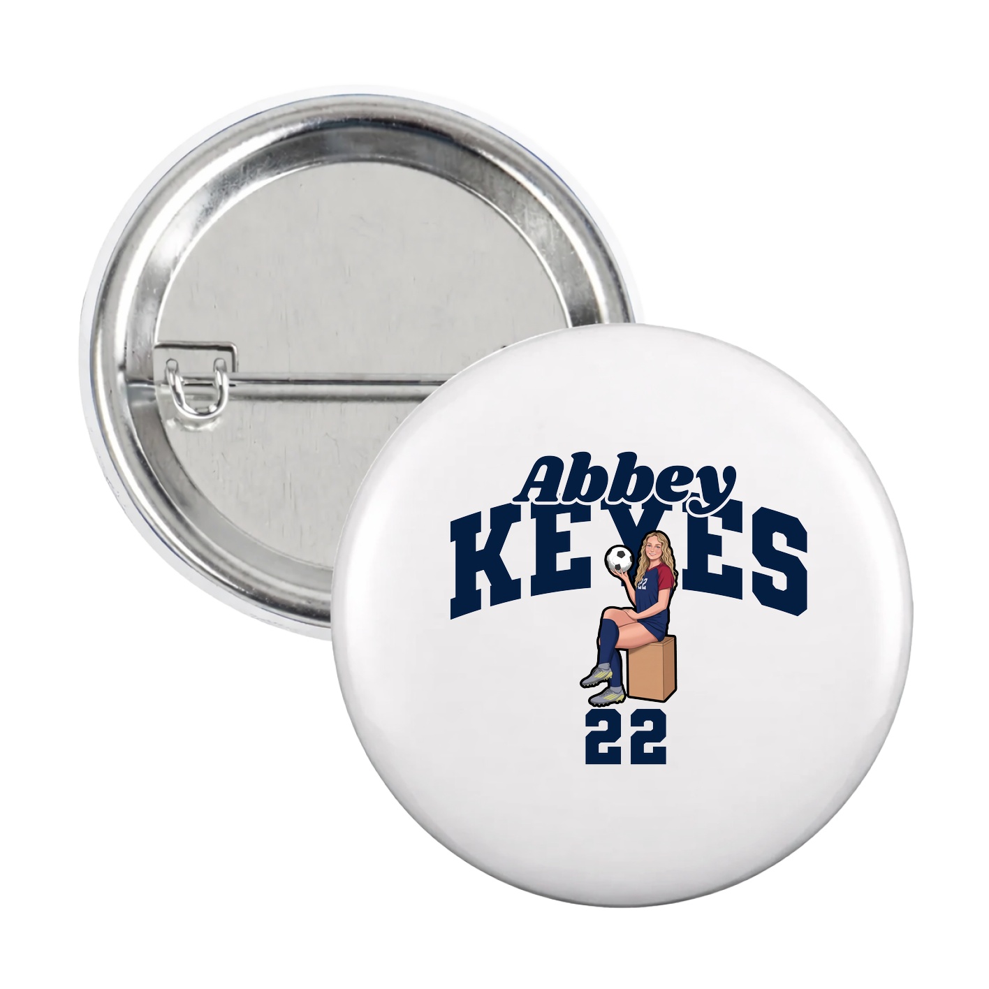 Game Day Button — Signature Arch in White