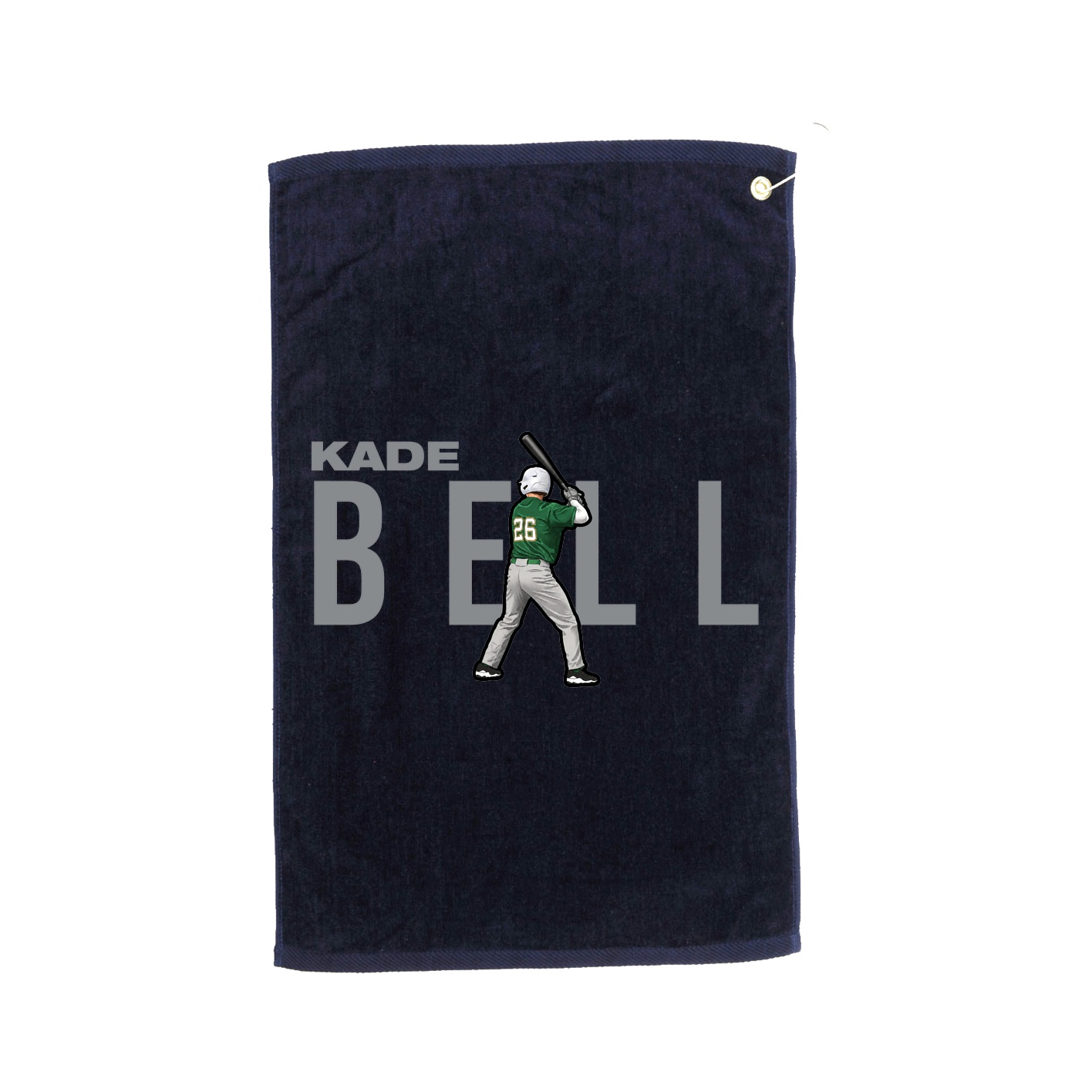 Golf Towel — Player Name in Navy