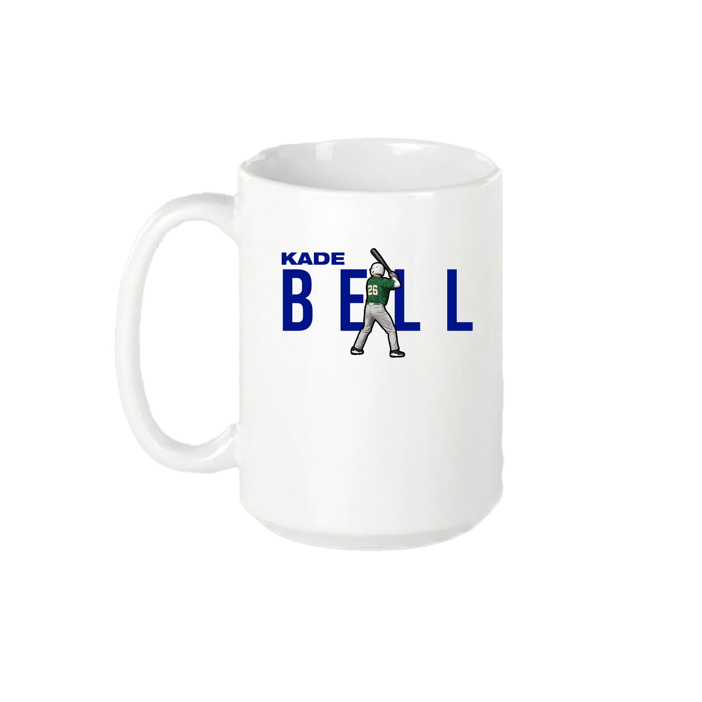15oz Coffee Mug — Player Name in White