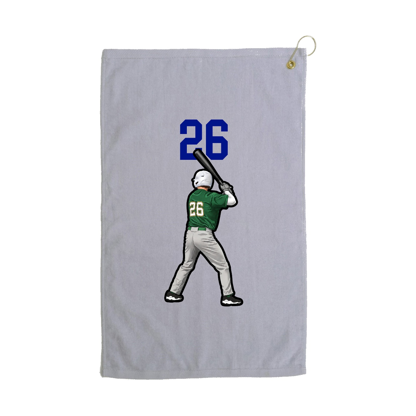 Golf Towel — Number Top in Grey