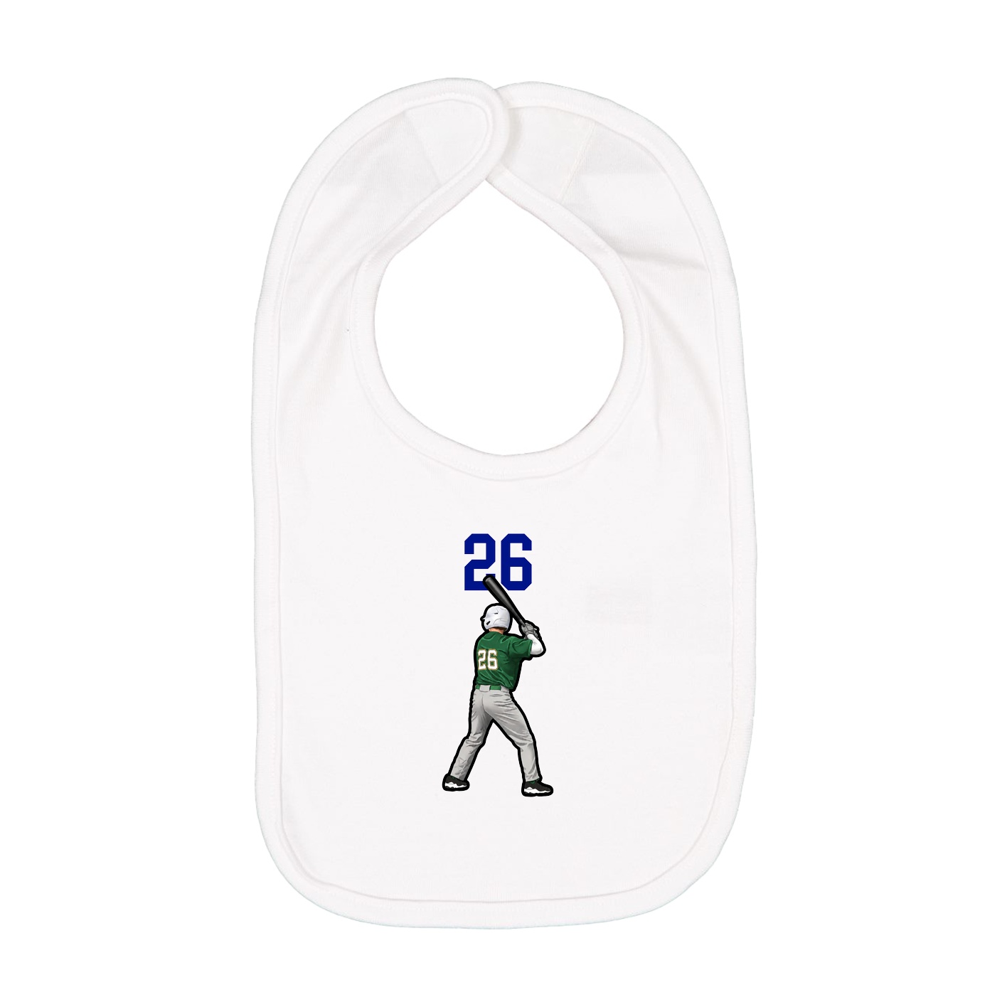 Infant Bib — Number Top in White