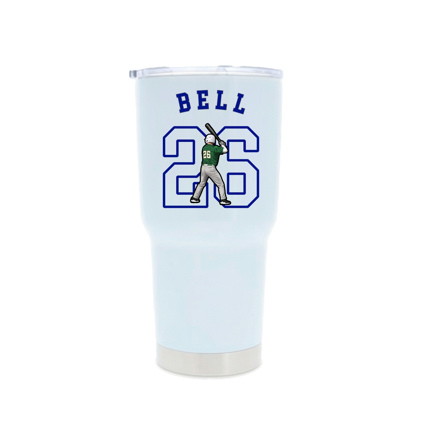 30oz Stainless Steel Tumbler — Shirsey Arch in White