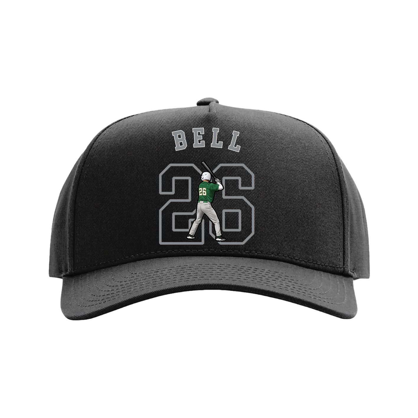 Full Fabric Five-Panel Champ Cap — Shirsey Arch in Black