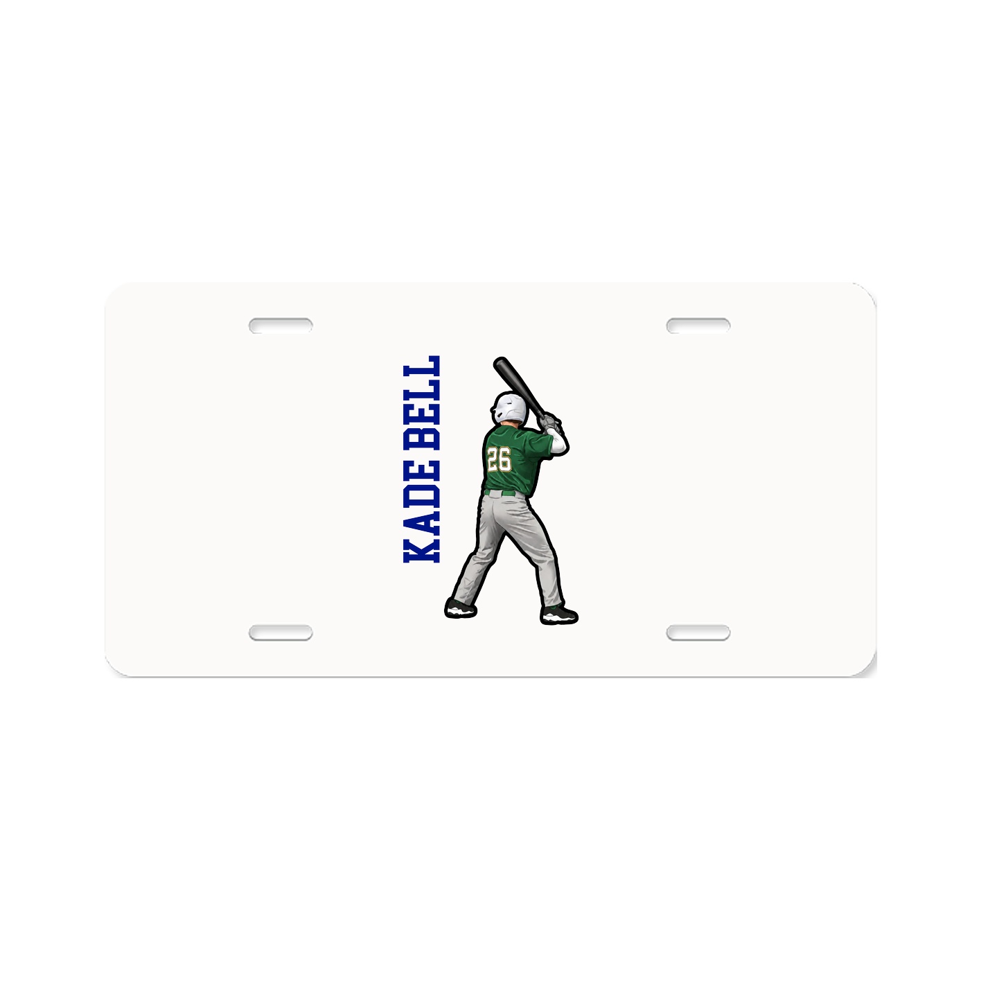 License Plate — Name Vertical in Classic
