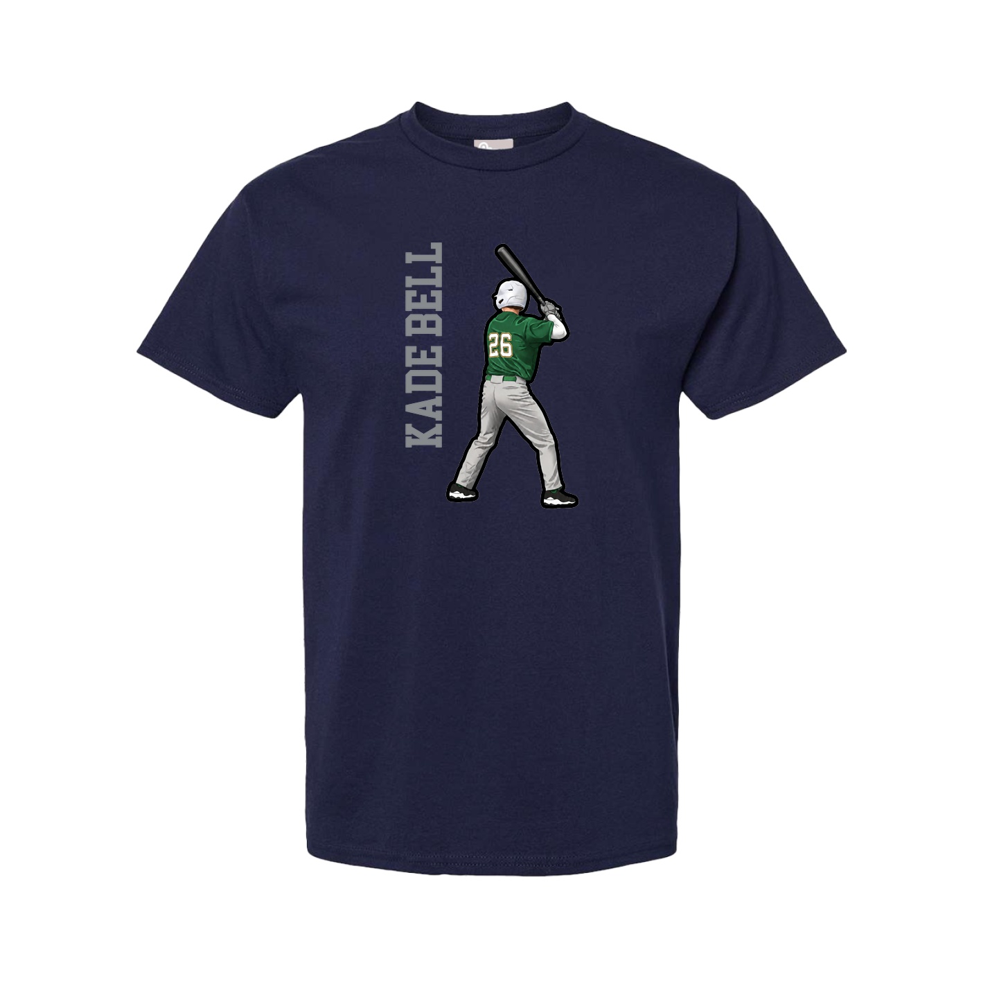 Tee — Name Vertical in Navy