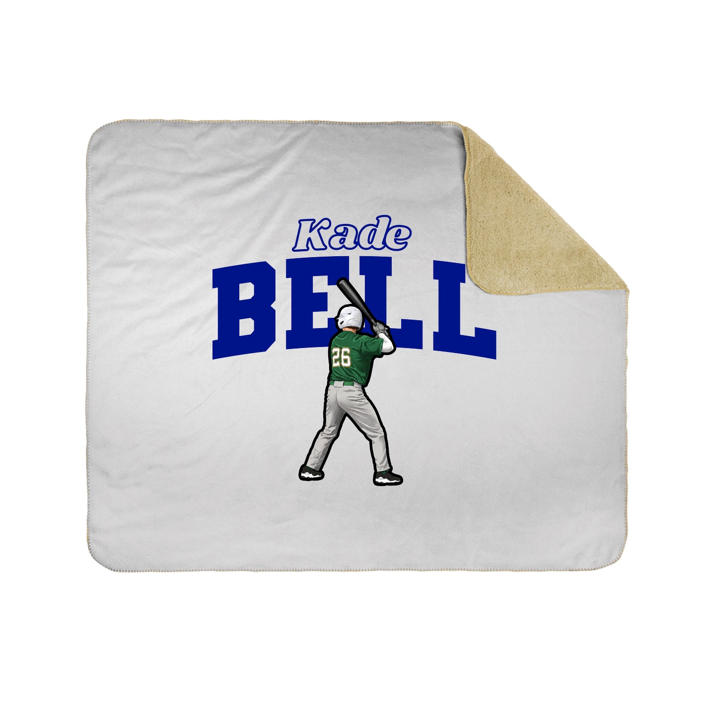 Throw Blanket — Name Arch in White