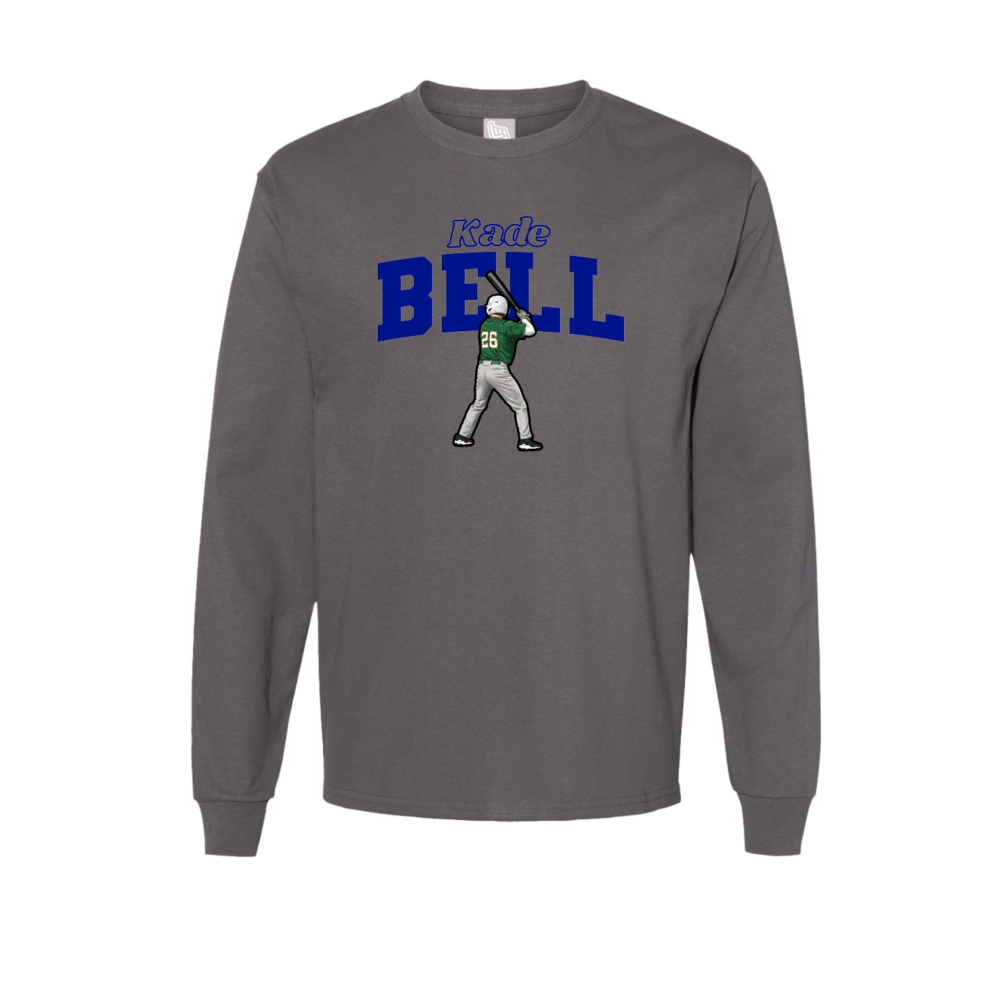 Long Sleeve Tee — Name Arch in Grey