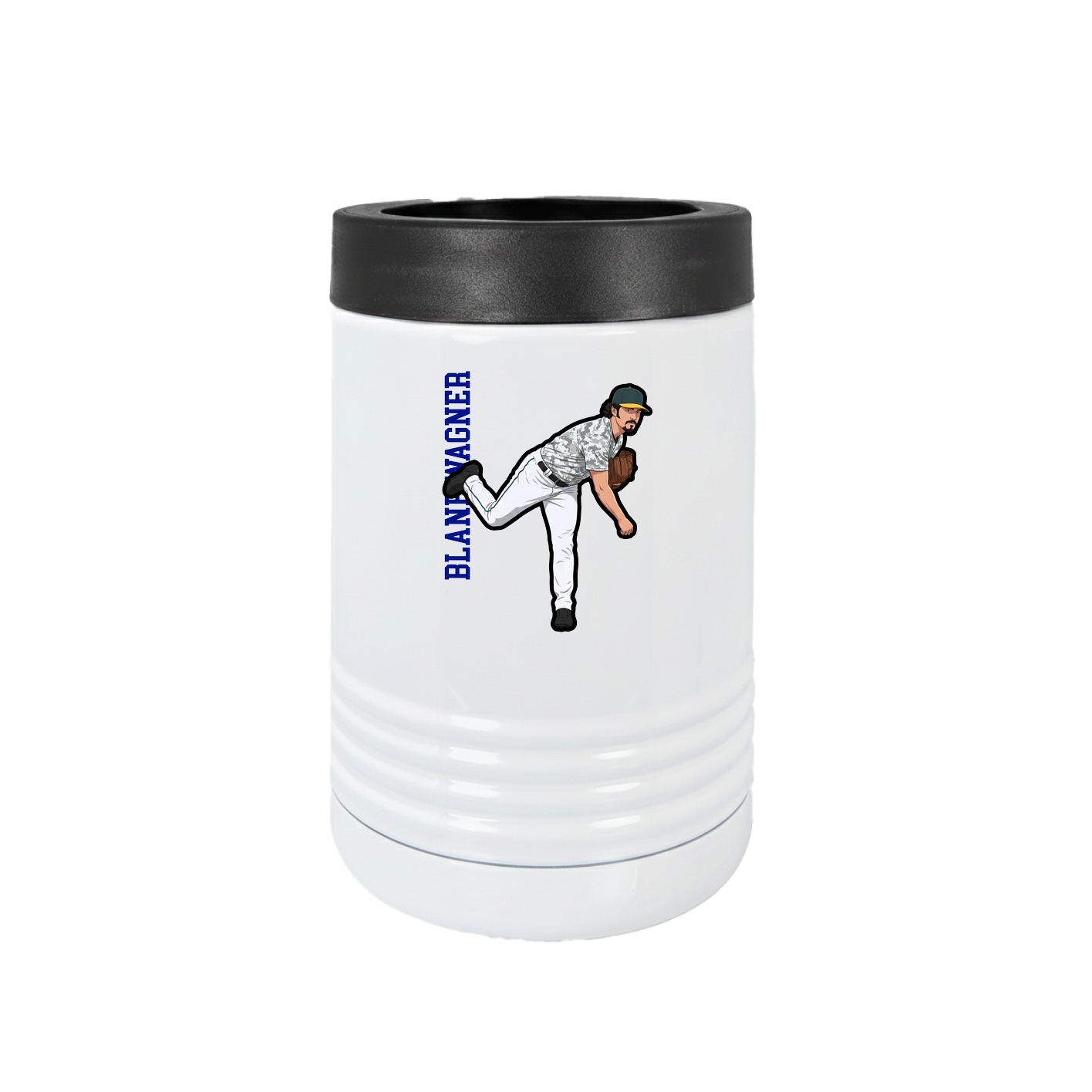 Beverage Holder — Name Vertical in White