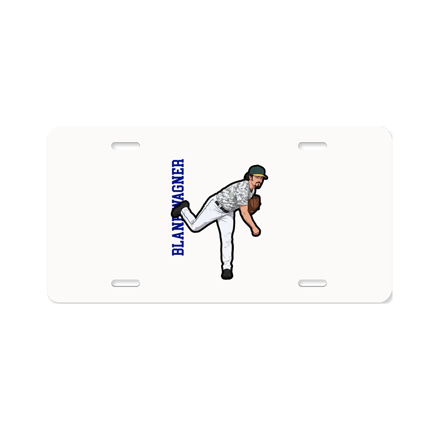 License Plate — Name Vertical in Classic