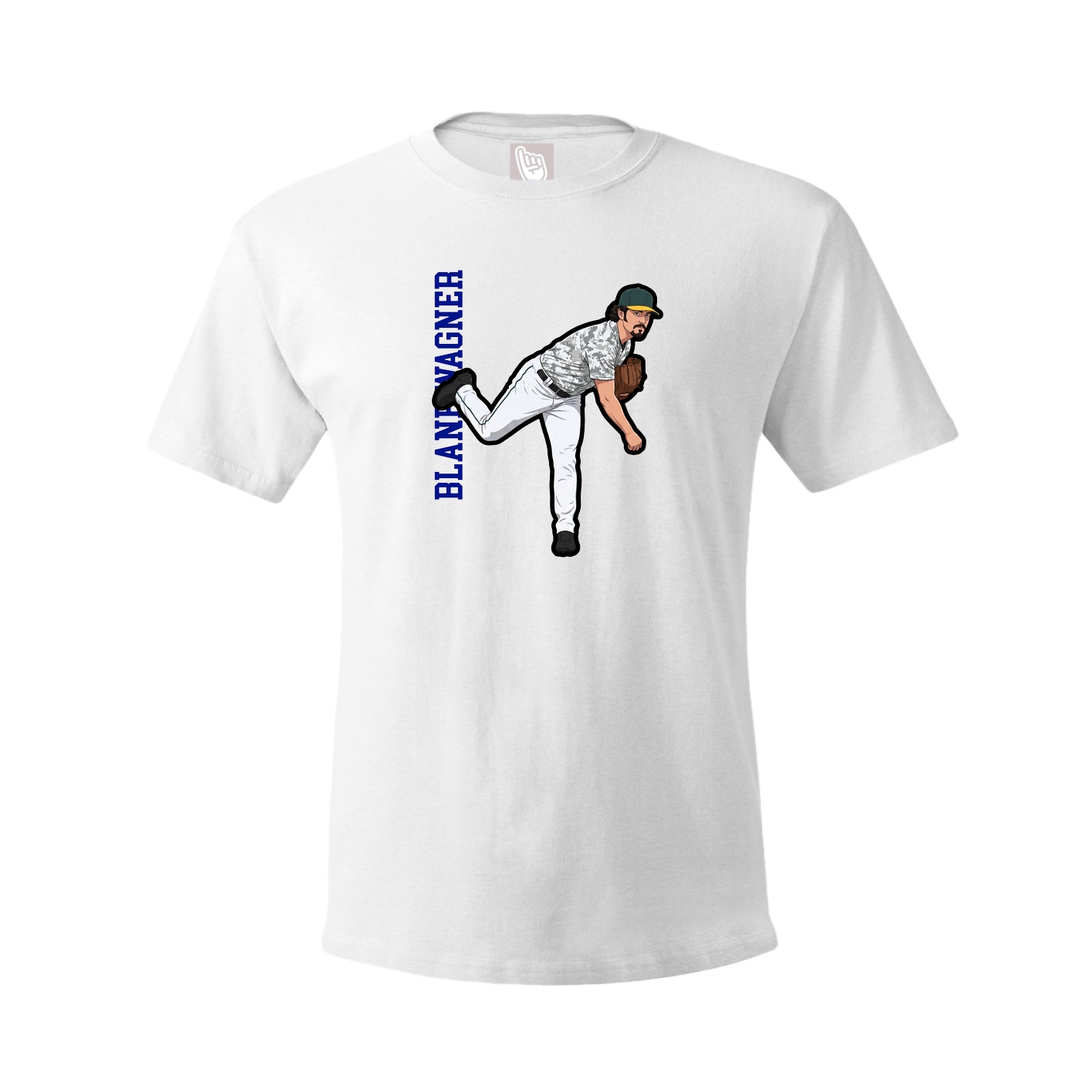 Youth Tee — Name Vertical in White